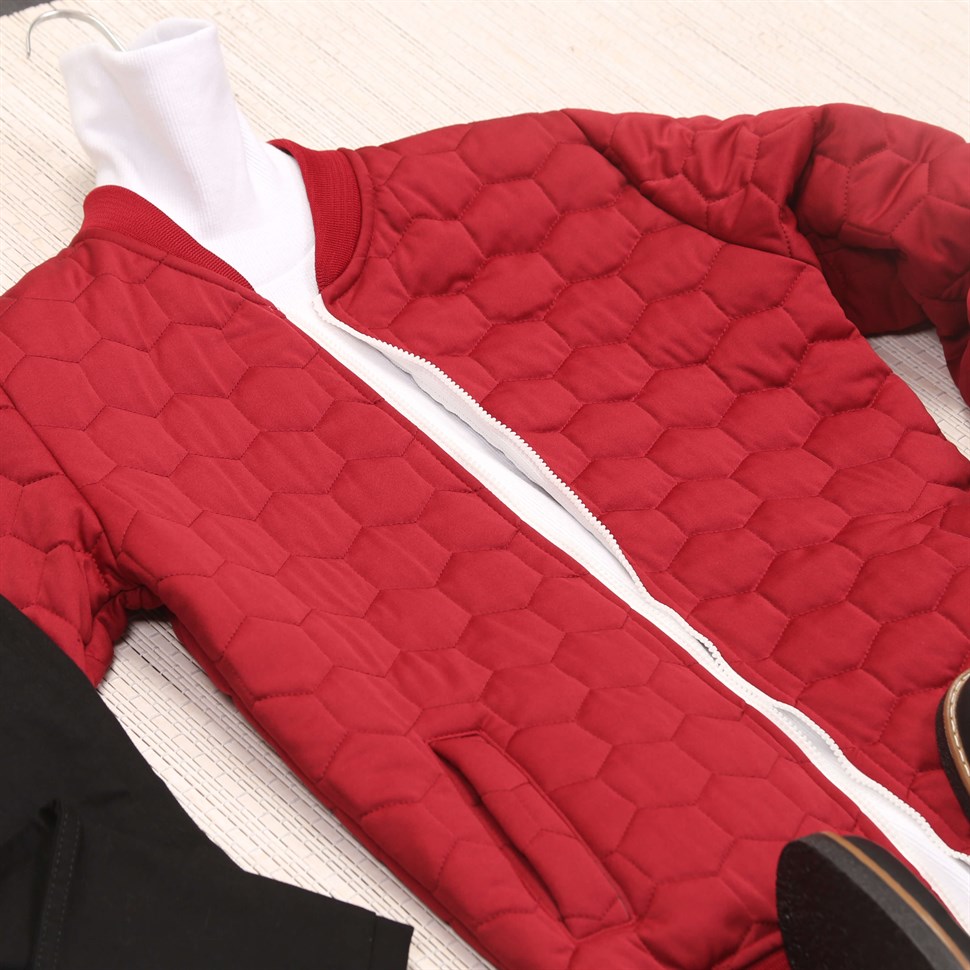 4 Parça Kırmızı Ceket Kombin