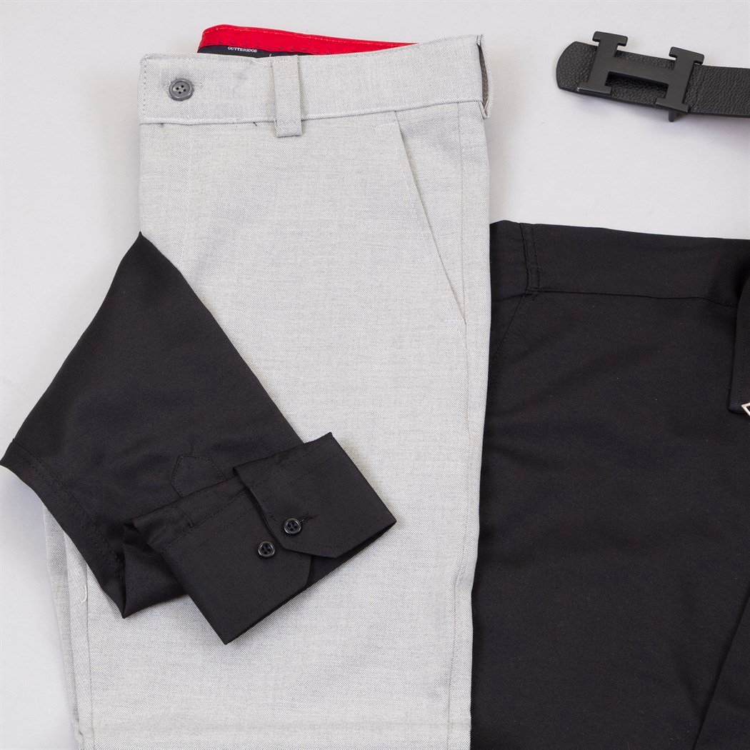 Açık Gri Pantolon Gömlek Ayakkabı Kombin