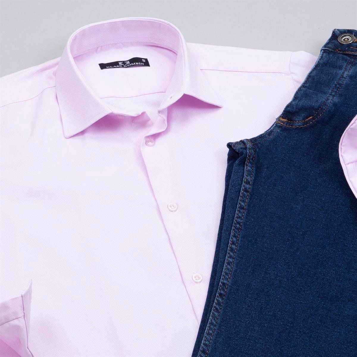 Açık Pembe Gömlek Pantolon Ayakkabı Kombin