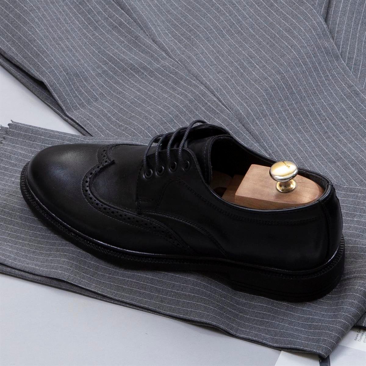 Gri Çizgili Kruvaze Takım Elbise Kombini