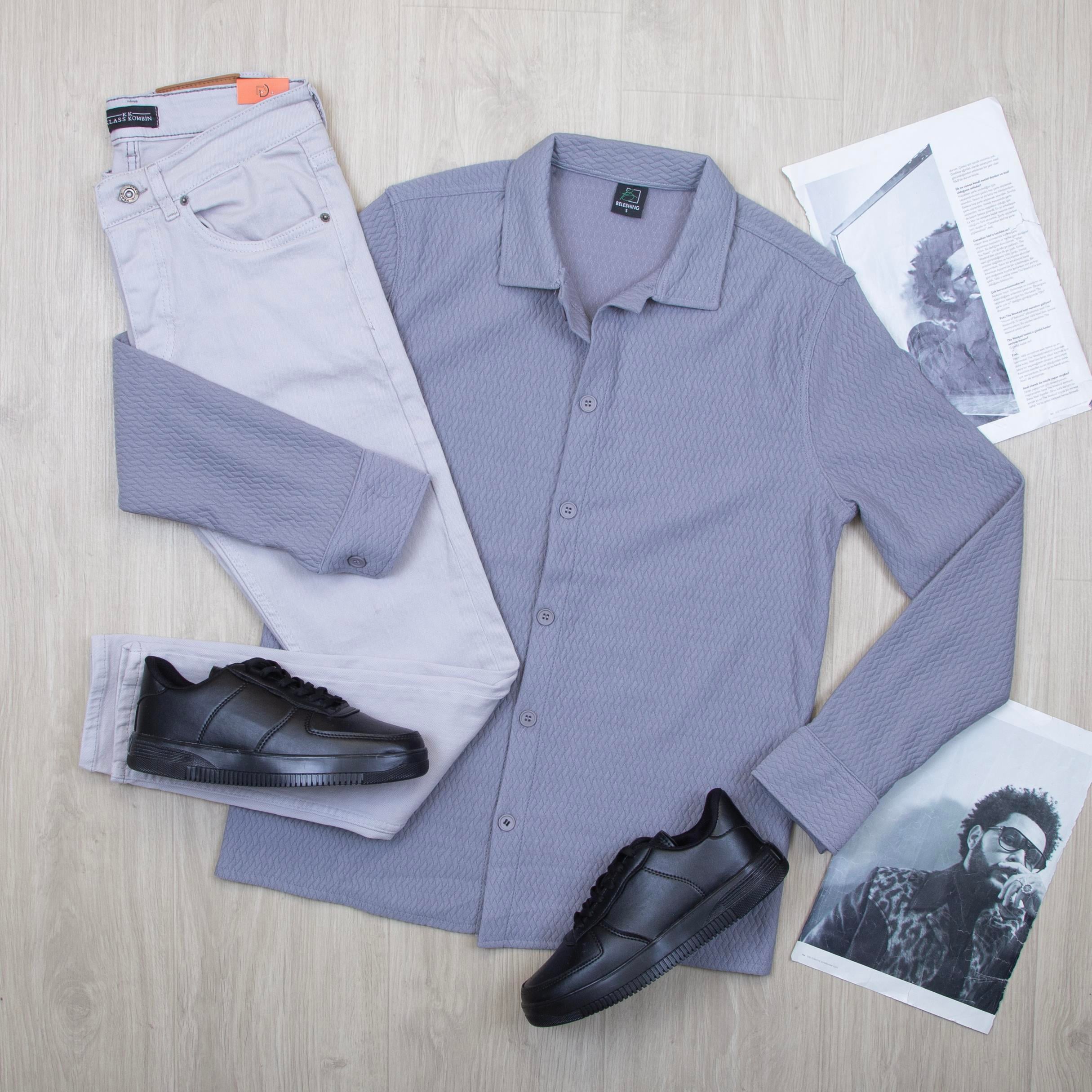 Antrasit Gömlek Pantolon Ayakkabı Kombin