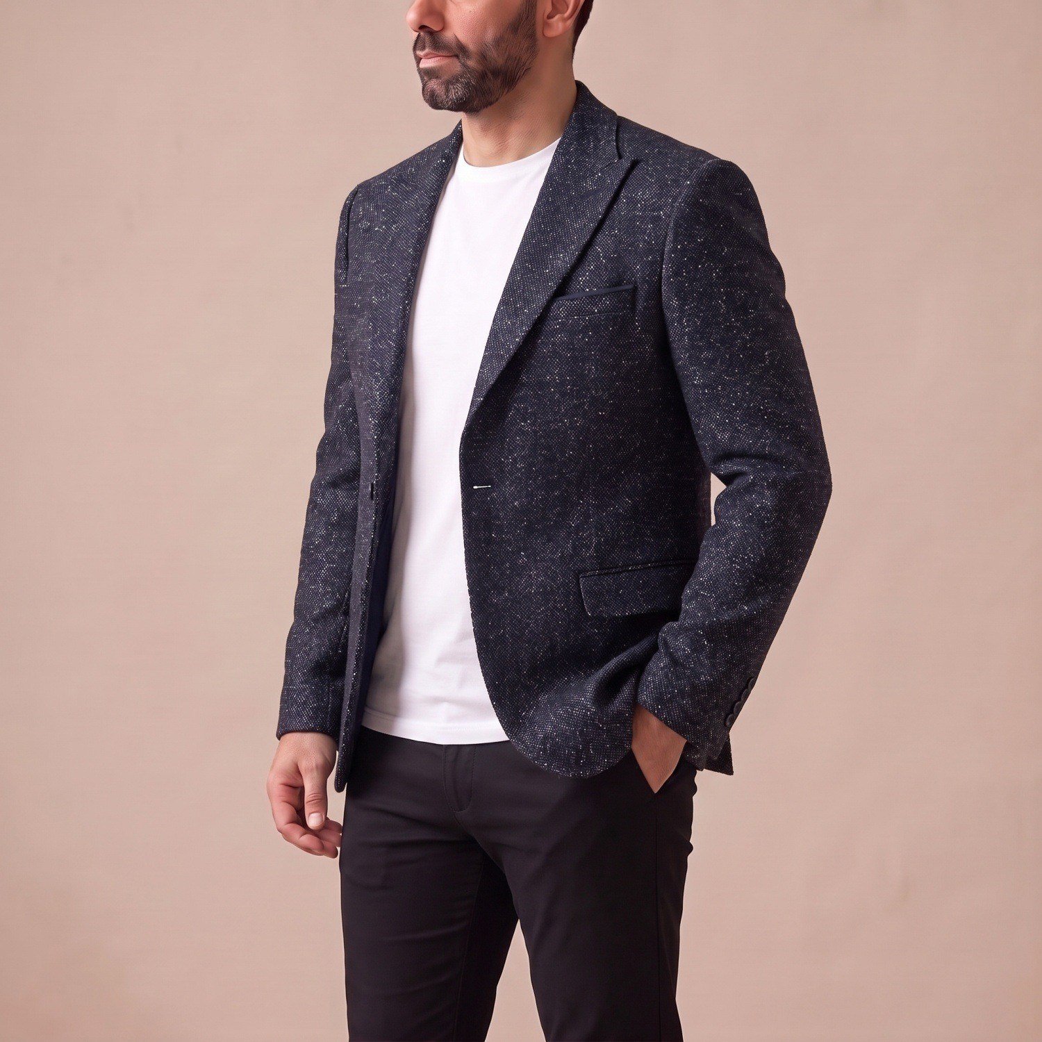 Antrasit Kırçıllı Blazer Ceket Erkek