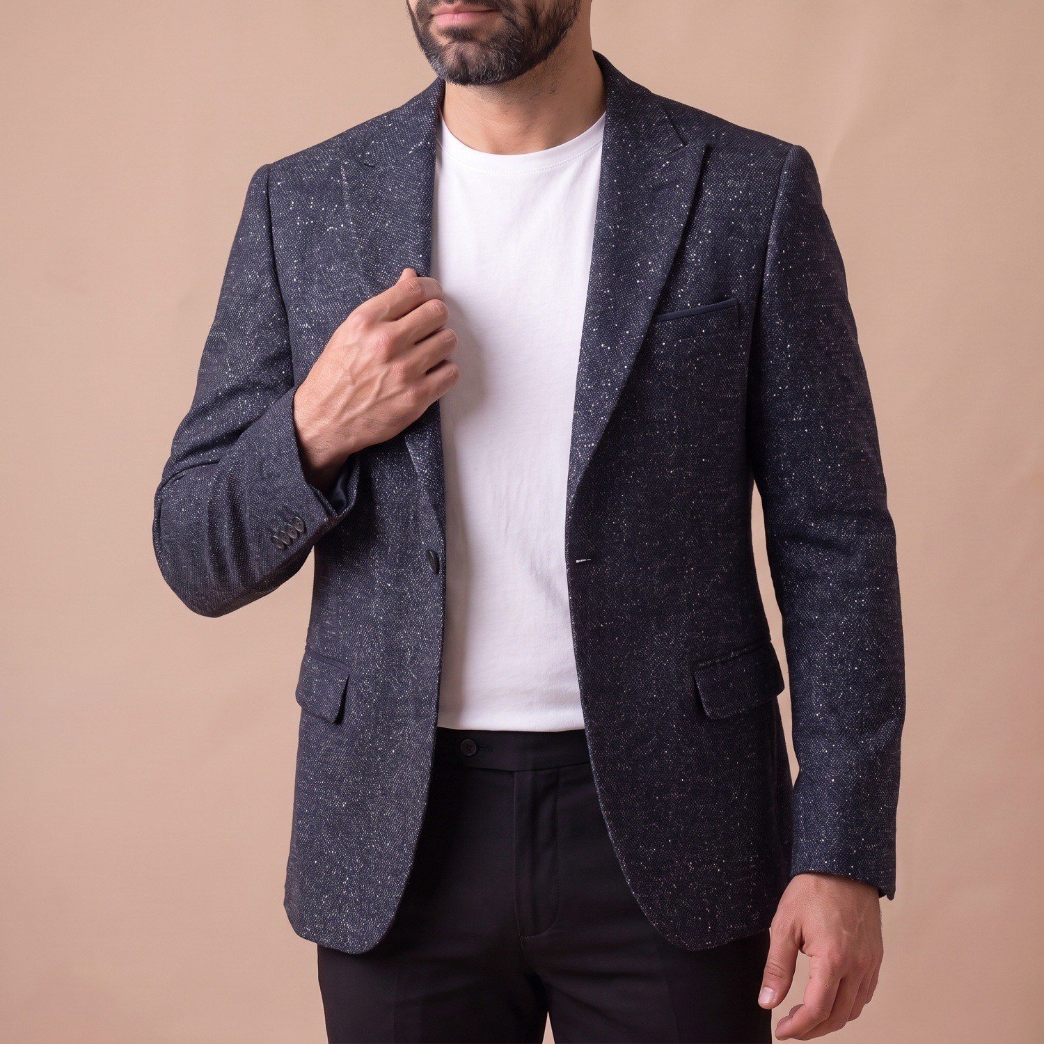Antrasit Kırçıllı Blazer Ceket Erkek
