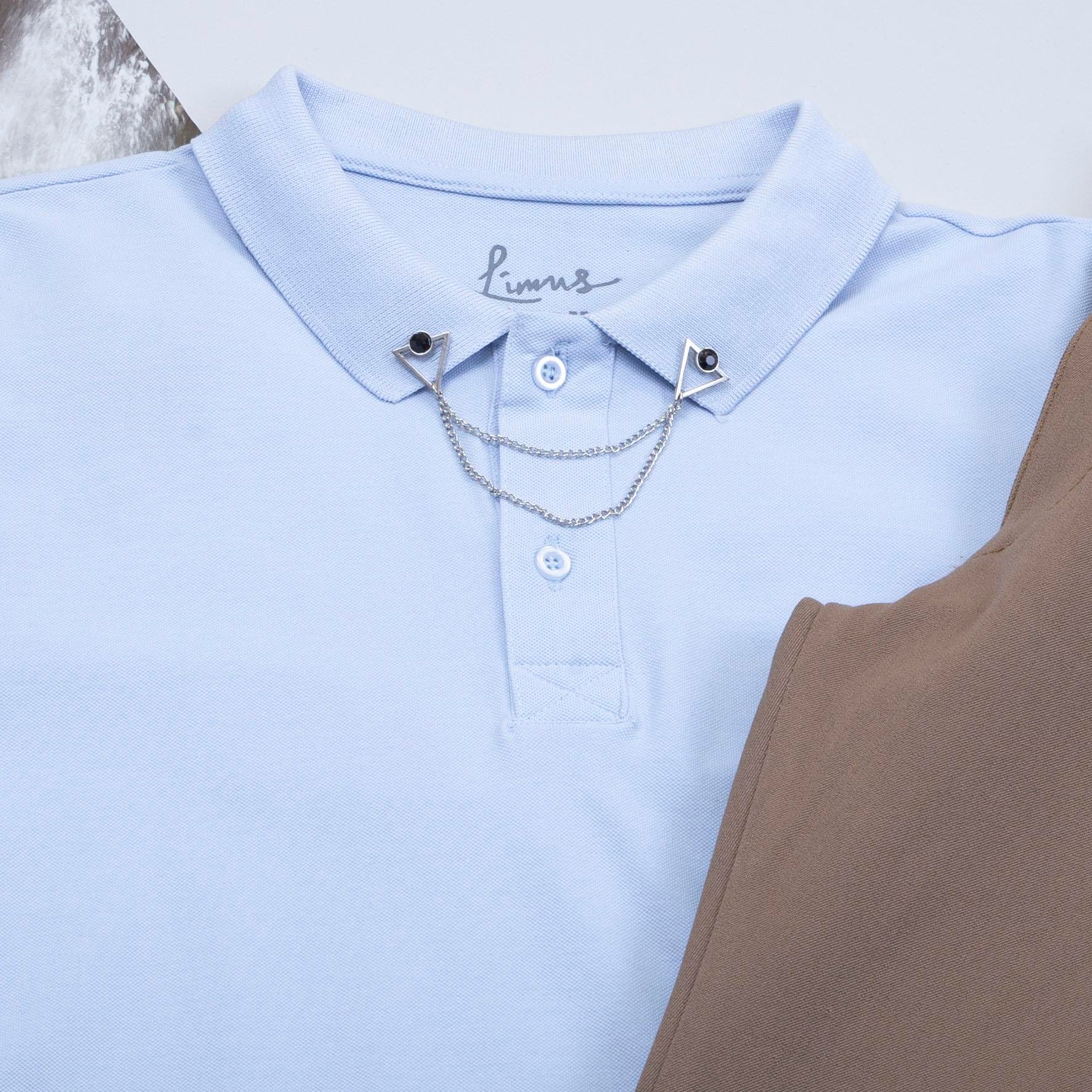 Bebe Mavi Polo Yaka Tişört Pantolon Ayakkabı Kombin