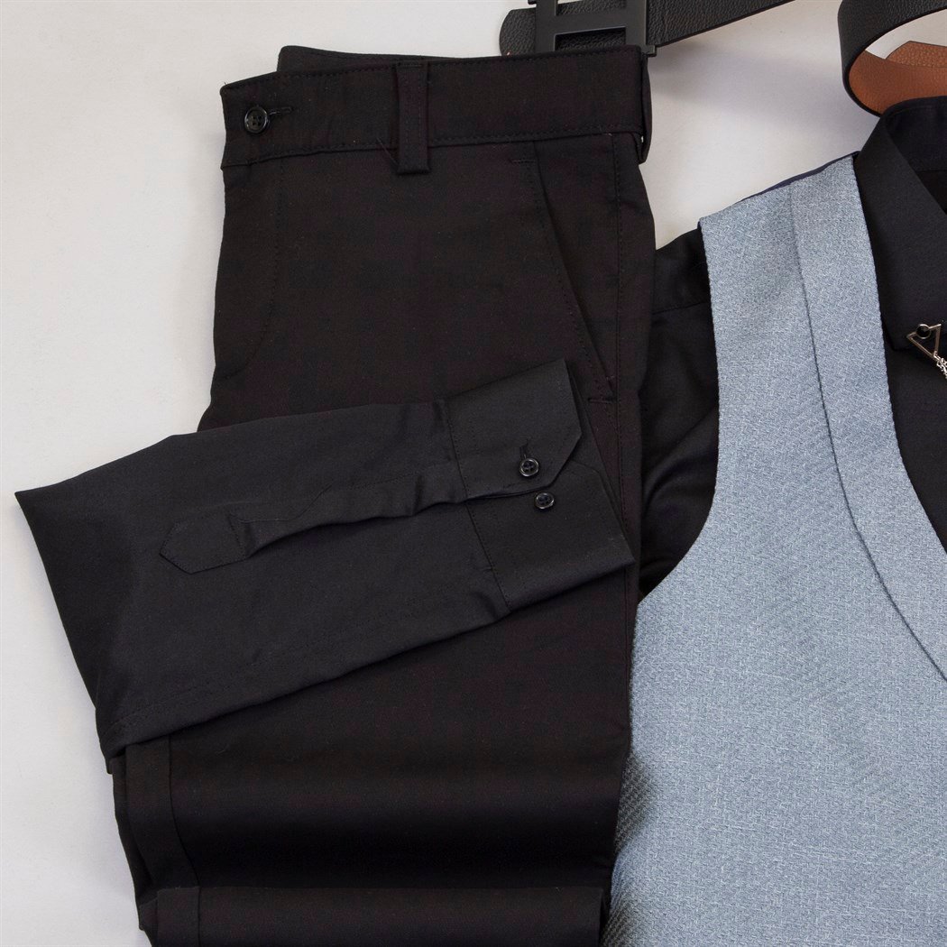 Bebek Mavi Takım Elbise Kombini