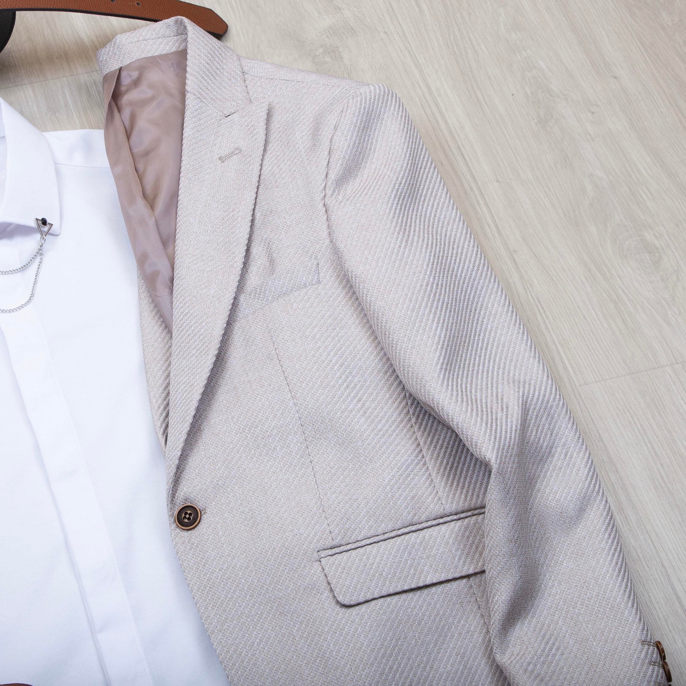 Bej Blazer Ceket Gömlek Pantolon Ayakkabı Kombin