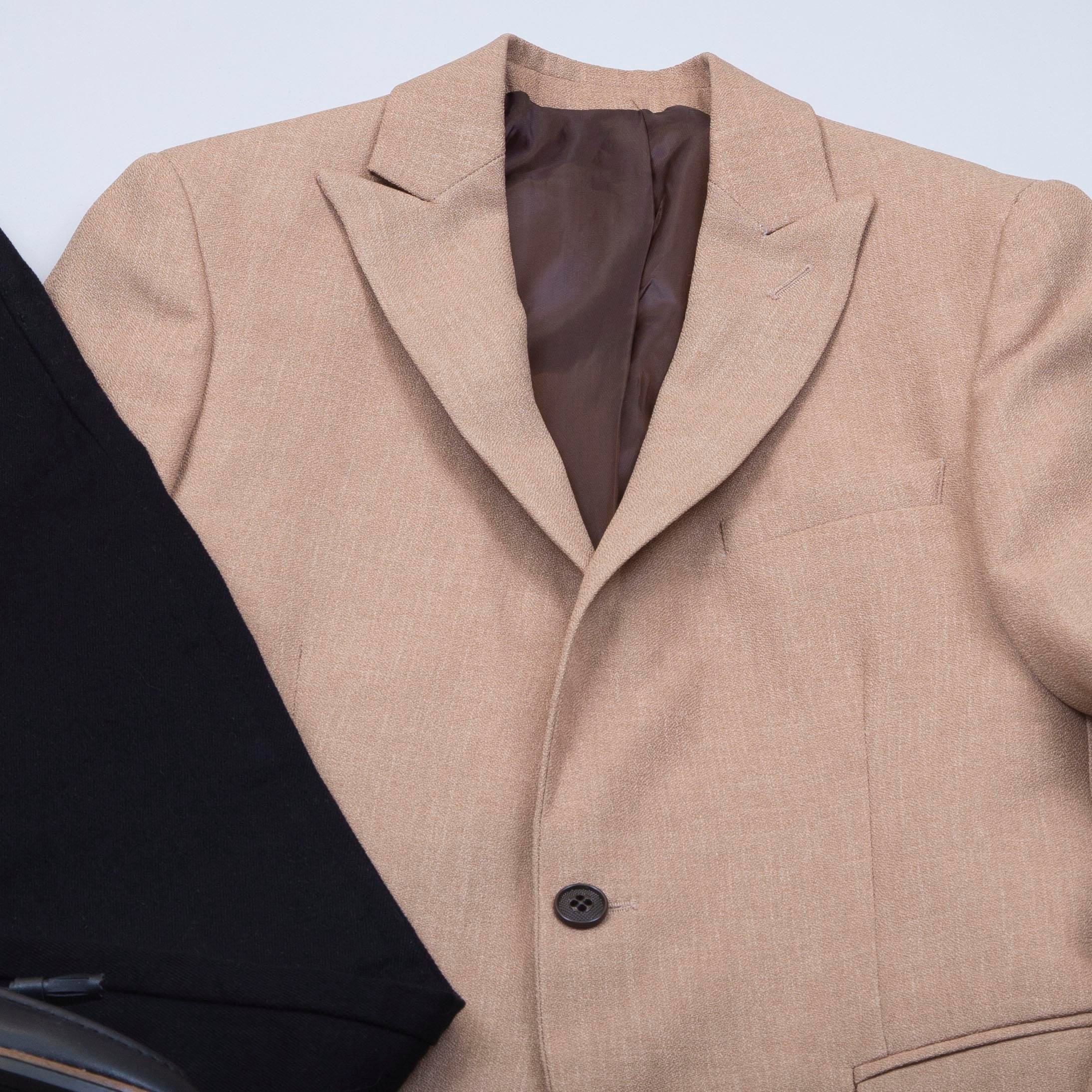 Bej Blazer Ceket Pantolon Ayakkabı Kombin