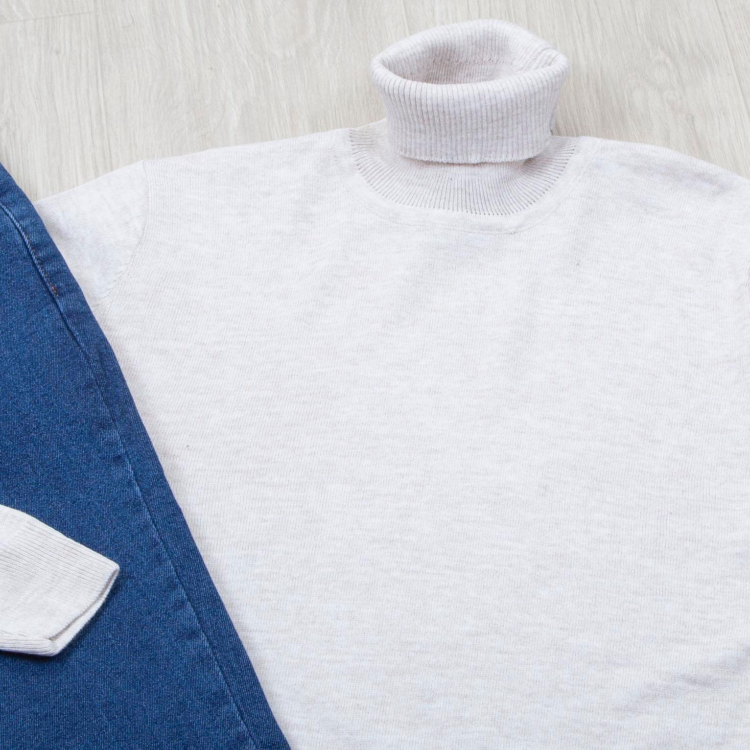 Bej Boğazlı Triko Kazak Pantolon Bot Kombin