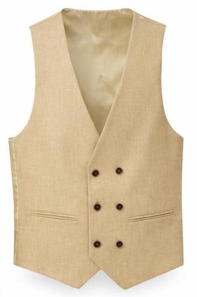 Bej Ceket Yelek Pantolon Kombin