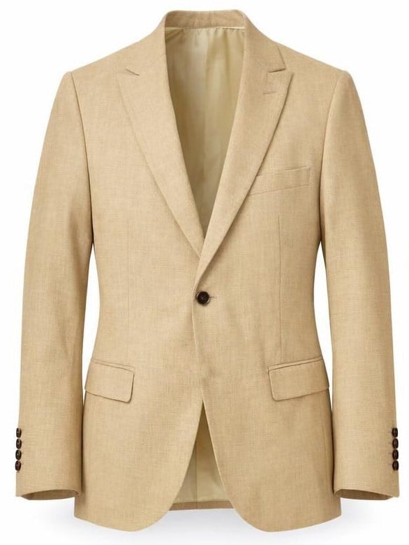 Bej Ceket Yelek Pantolon Kombin