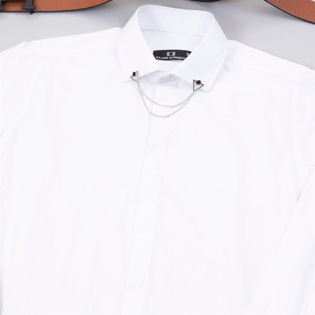 Bej Çizgili Pantolon Gömlek Ayakkabı Kombin