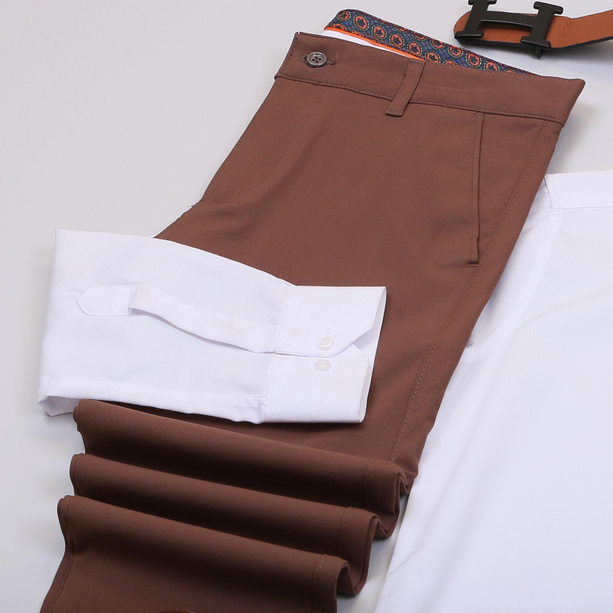 Bej Dik Yaka Blazer Ceket Gömlek Pantolon Ayakkabı Kombin