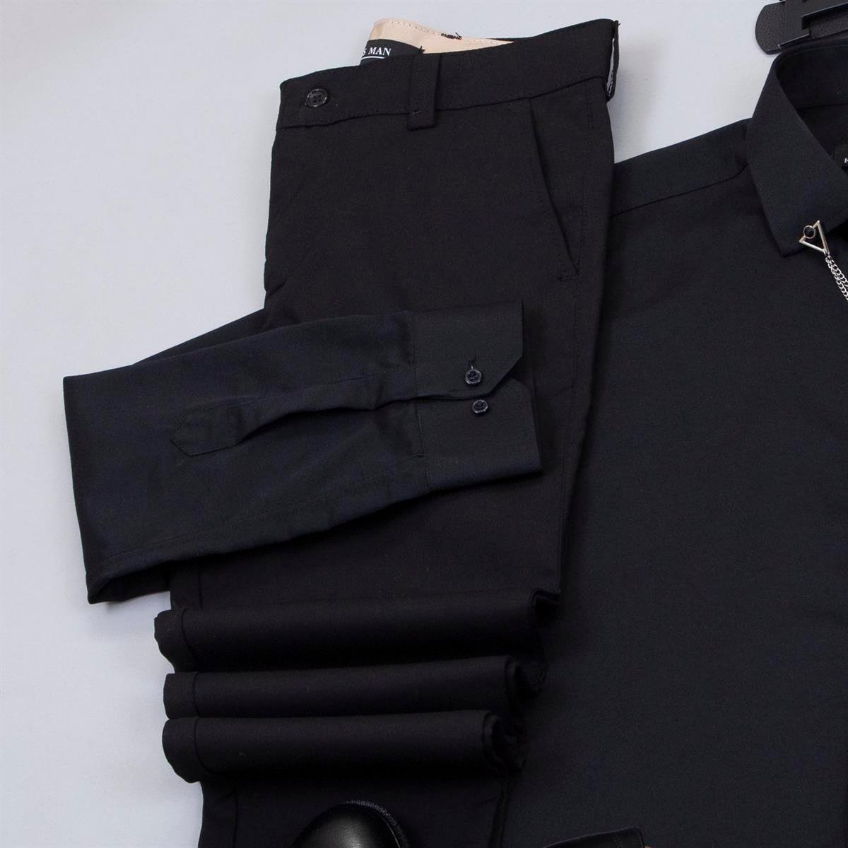 Bej Dik Yaka Blazer Ceket Gömlek Pantolon Ayakkabı Kombin