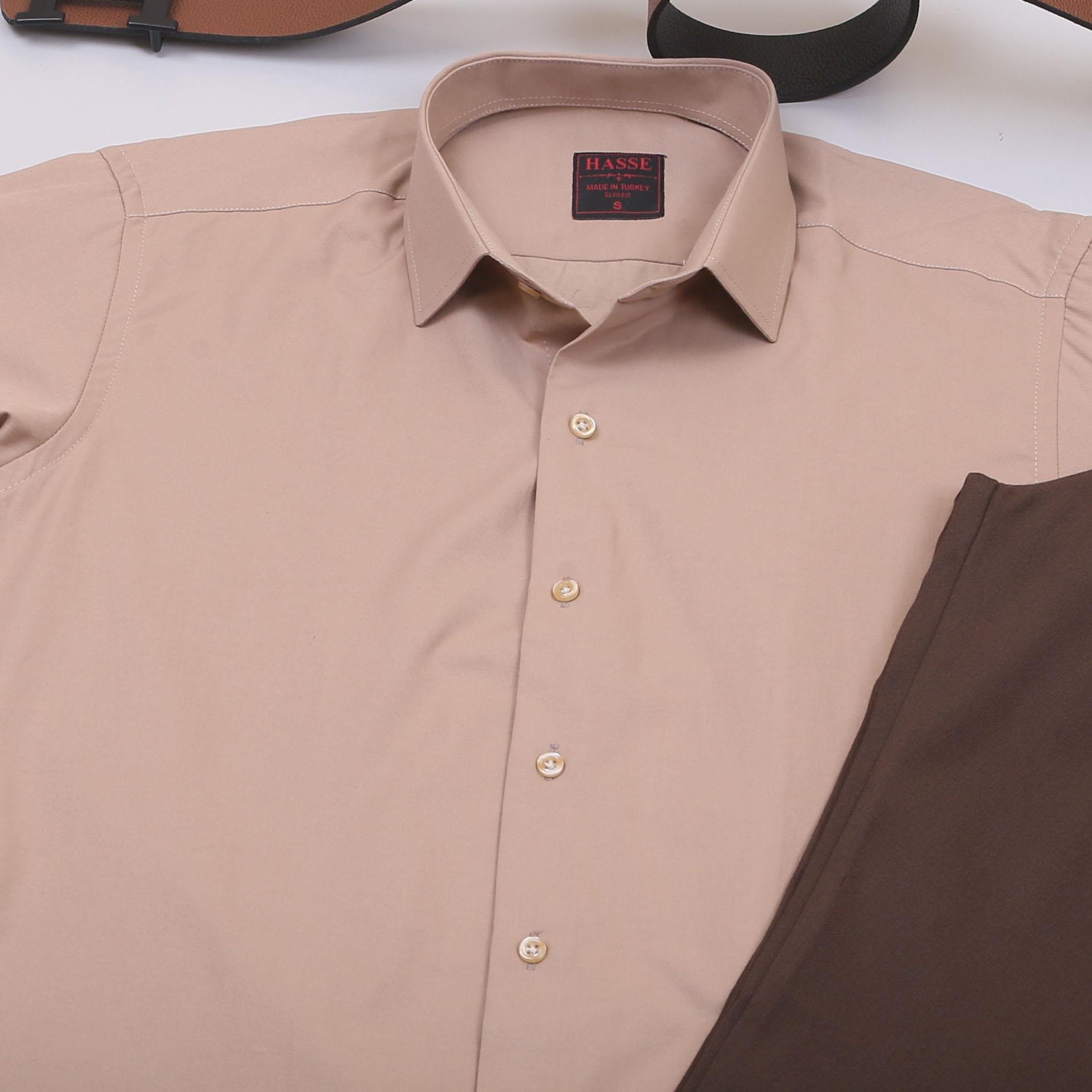 Bej Gömlek Kahve Pantolon Ayakkabı Kombin