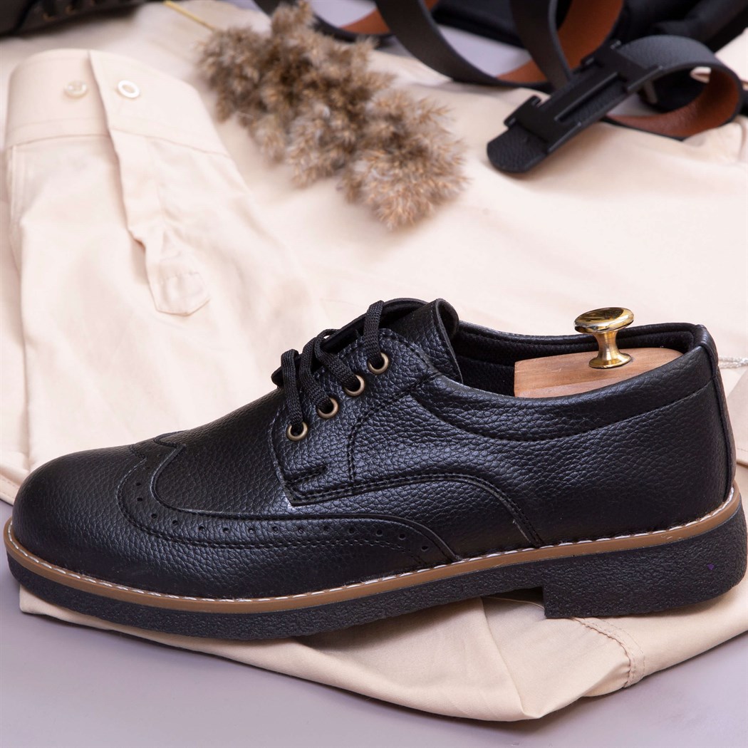 Bej Gömlek Kumaş Pantolon Ayakkabı Kombin