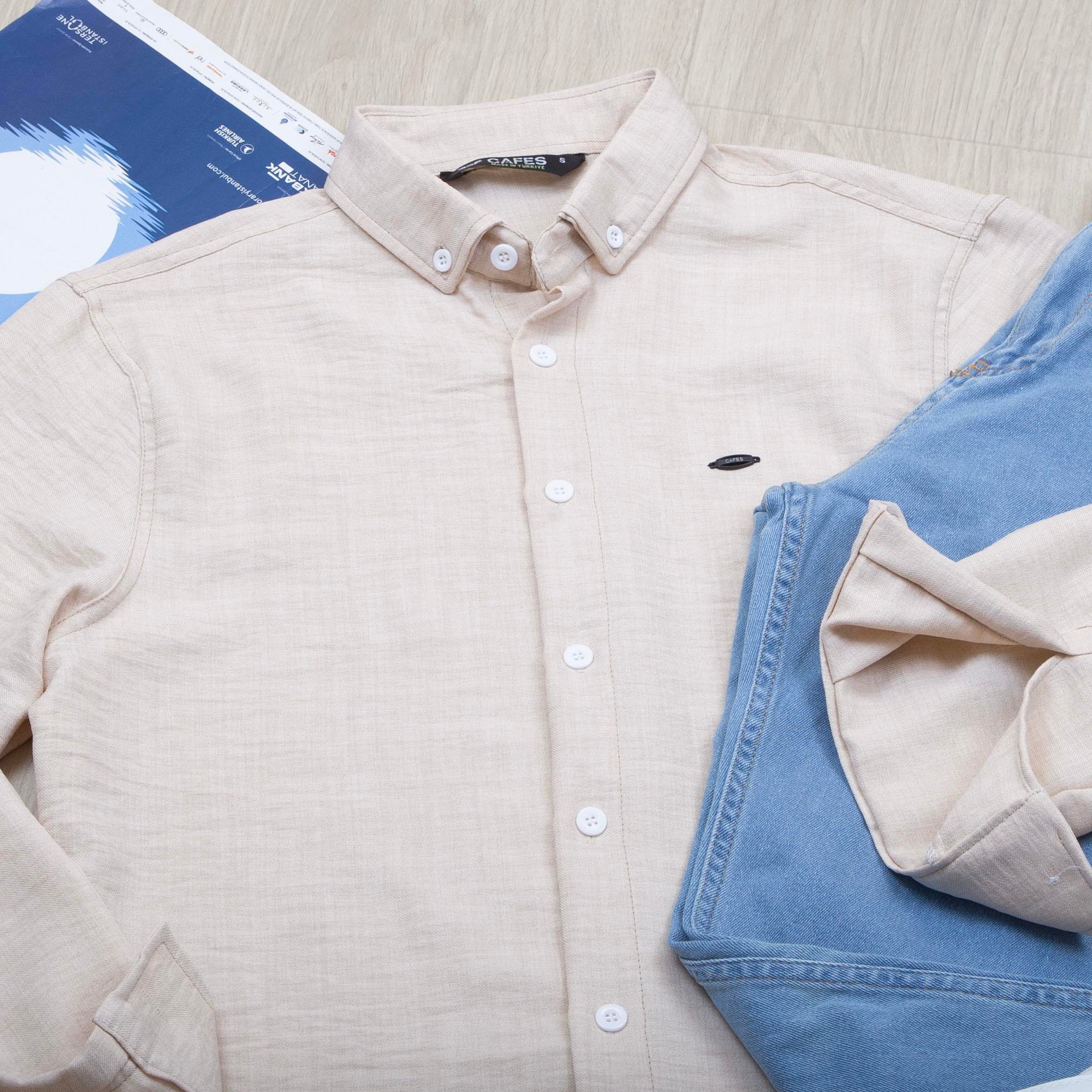 Bej Gömlek Pantolon Ayakkabı Kombin