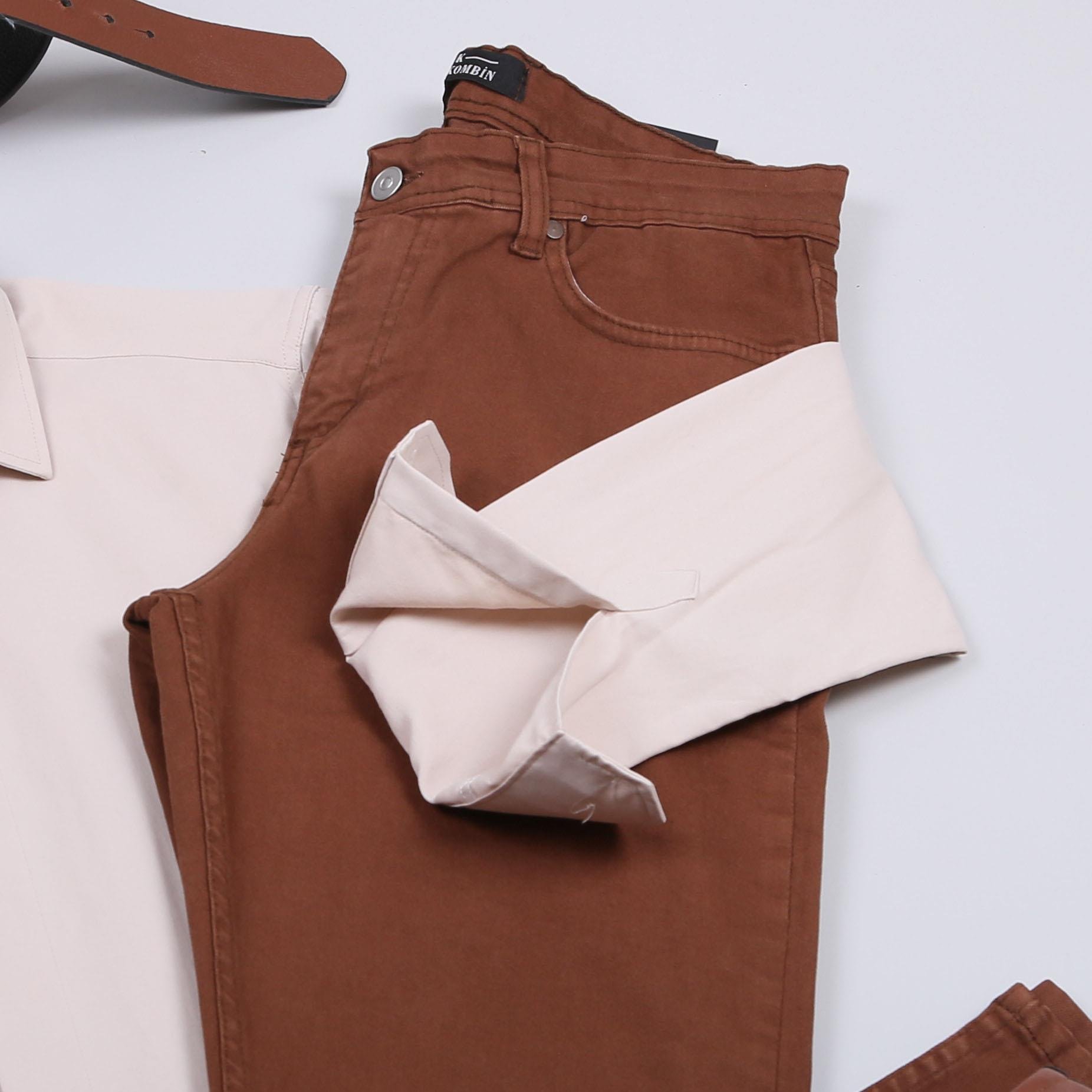 Bej Gömlek Pantolon Ayakkabı Kombin