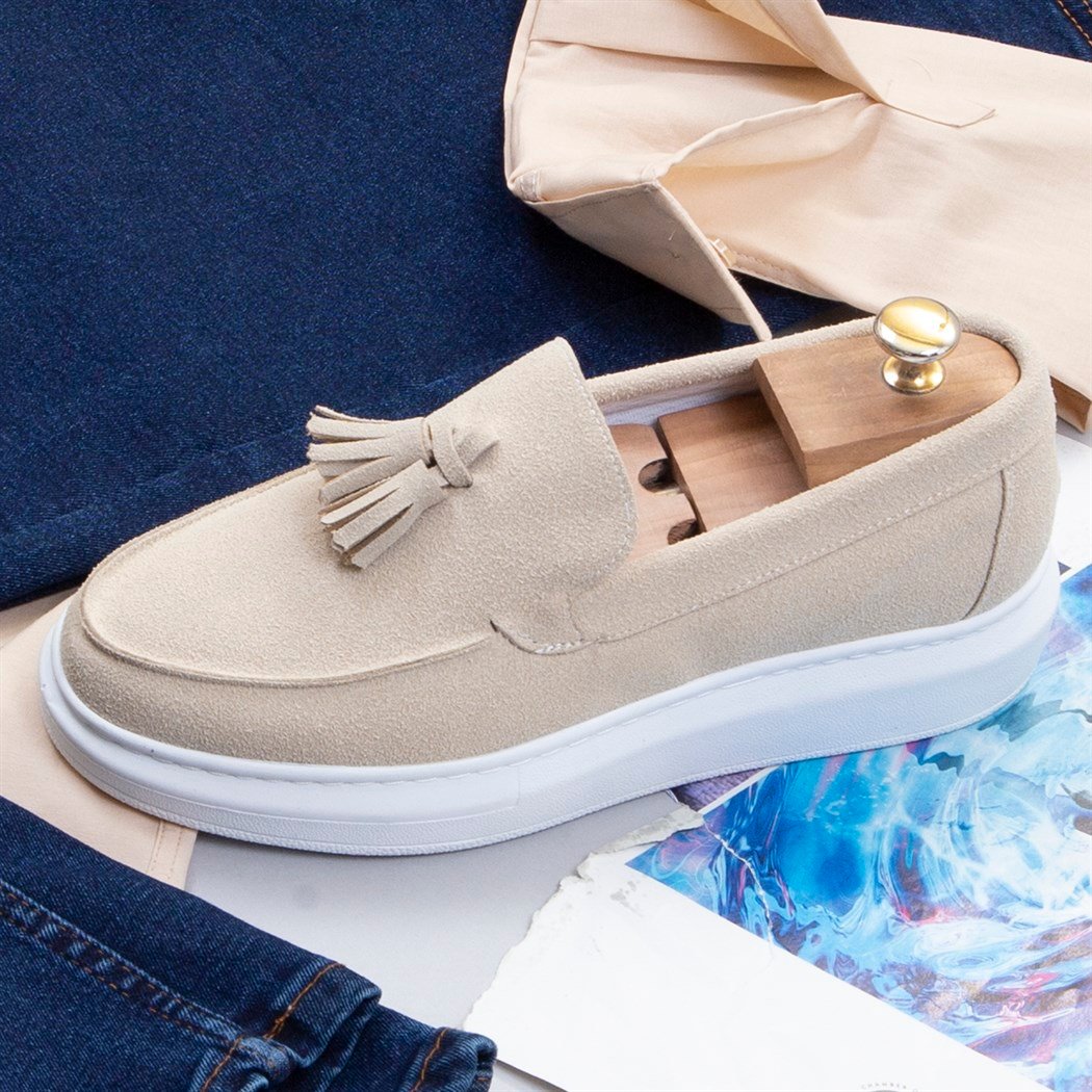 Bej Gömlek Pantolon Ayakkabı Kombin