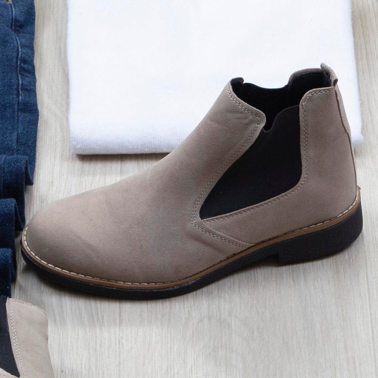 Bej Kaşe Ceket Boğazlı Body Pantolon Bot Kombin