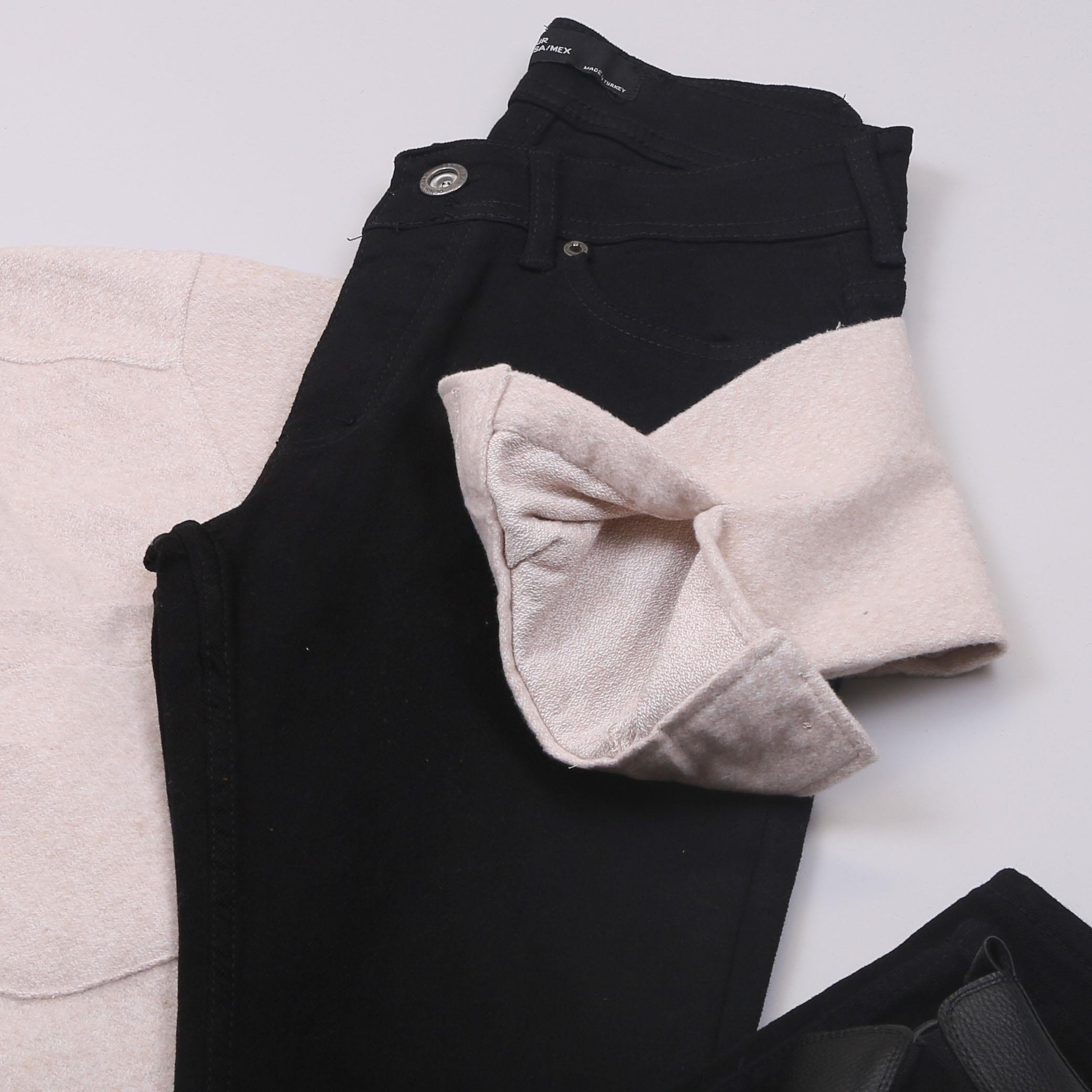 Bej Kaşe Gömlek Boğazlı Body Pantolon Bot Kombin