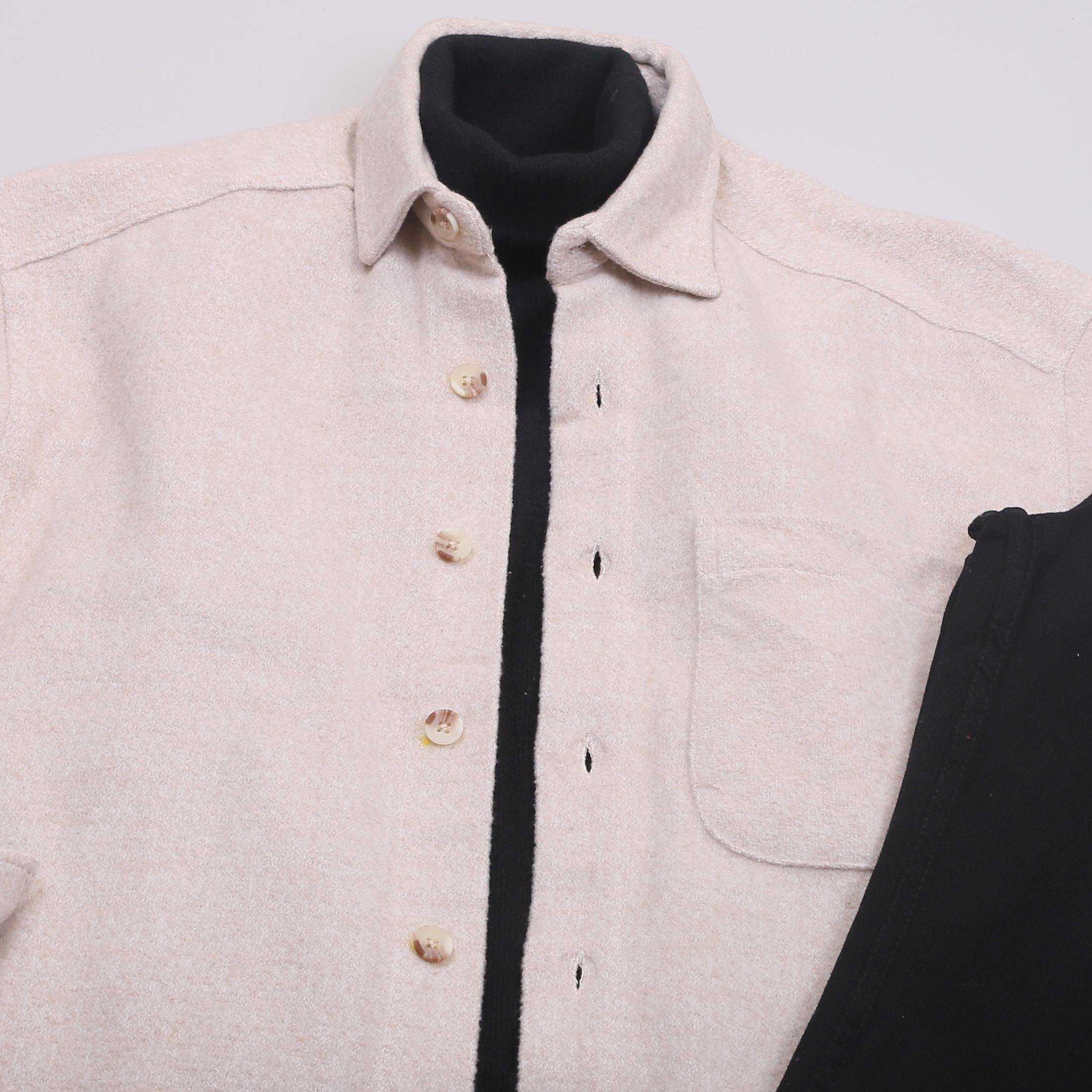 Bej Kaşe Gömlek Boğazlı Body Pantolon Bot Kombin