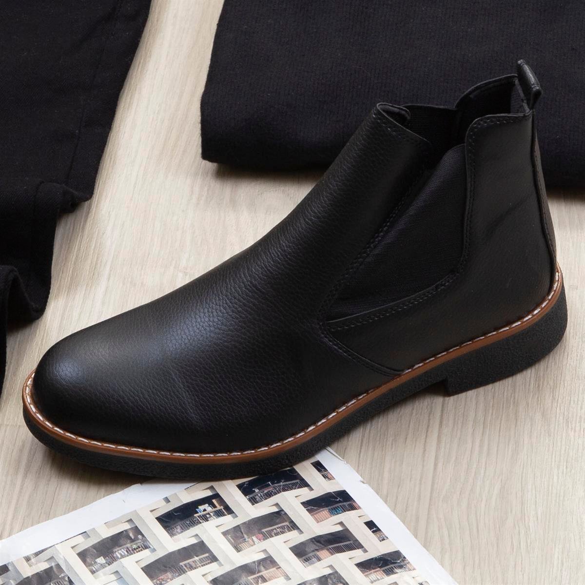 Bej Kaşe Kaban Boğazlı Body Pantolon Bot Kombin