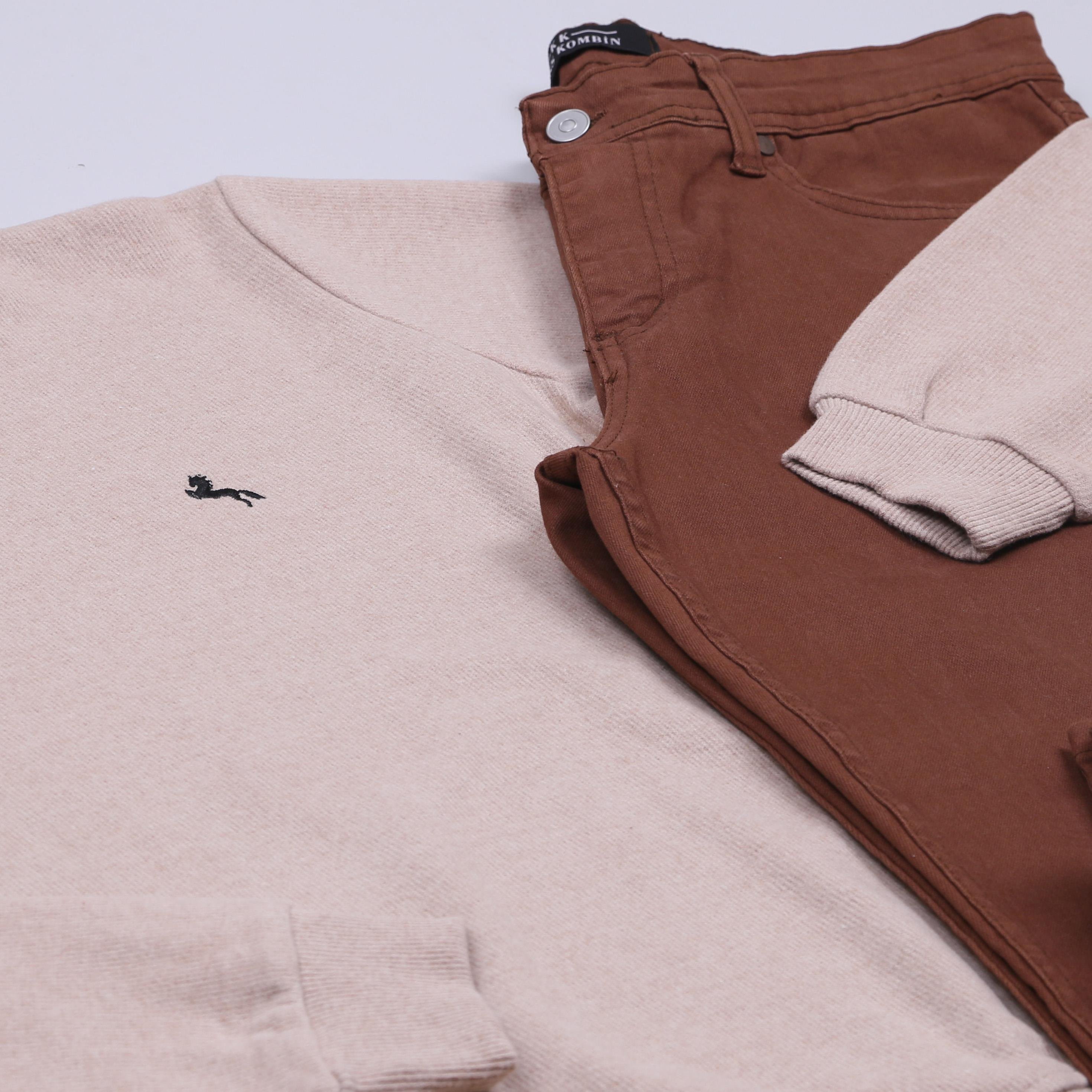 Bej Kazak Kot Pantolon Bot Kombini