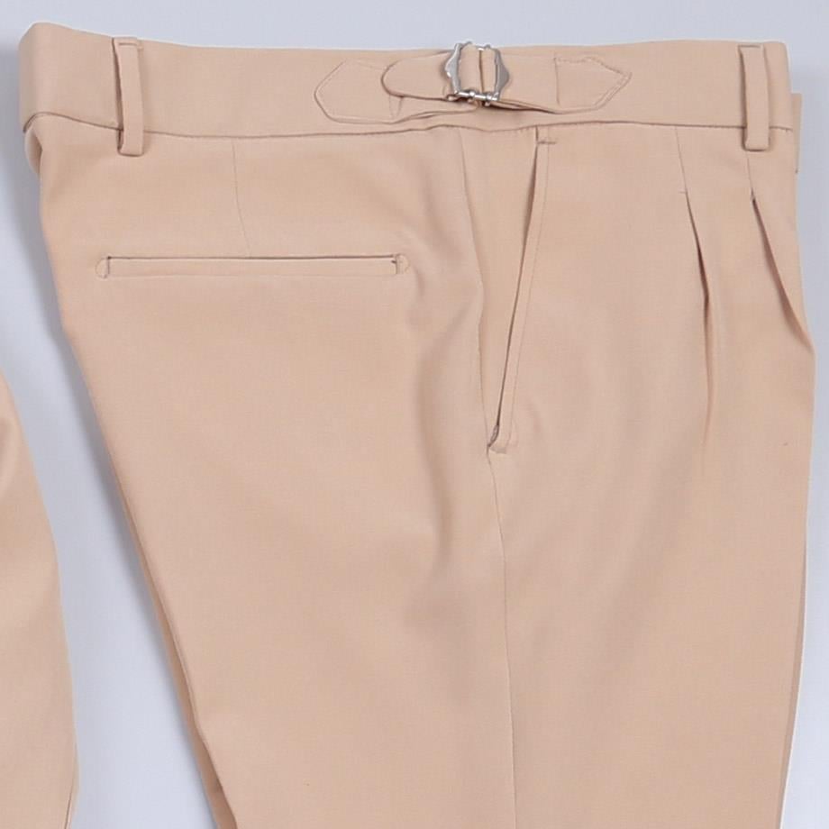 Bej Keten Spor Takım Kombini