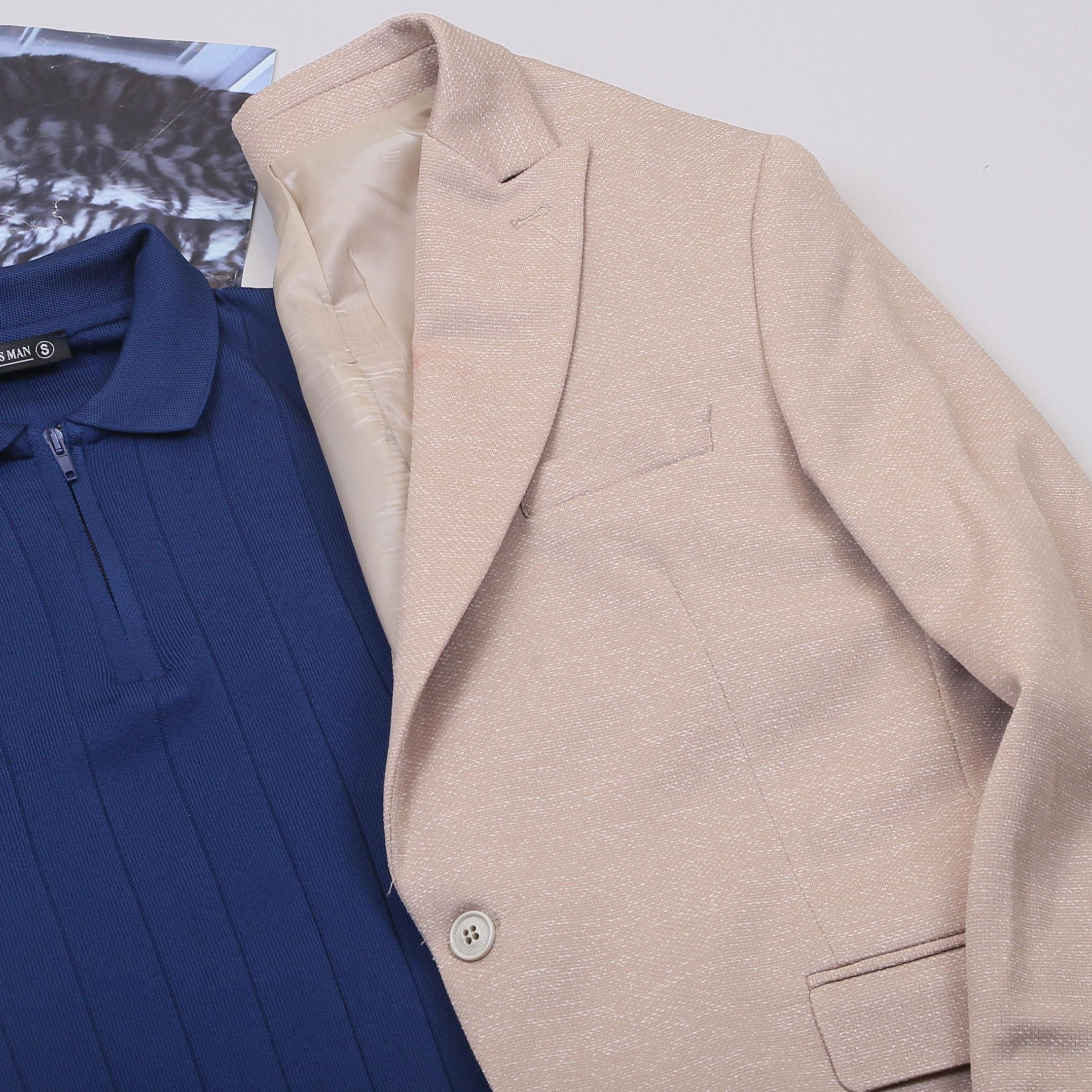 Bej Kırçıllı Blazer Ceket Triko Kazak Pantolon Bot Kombin