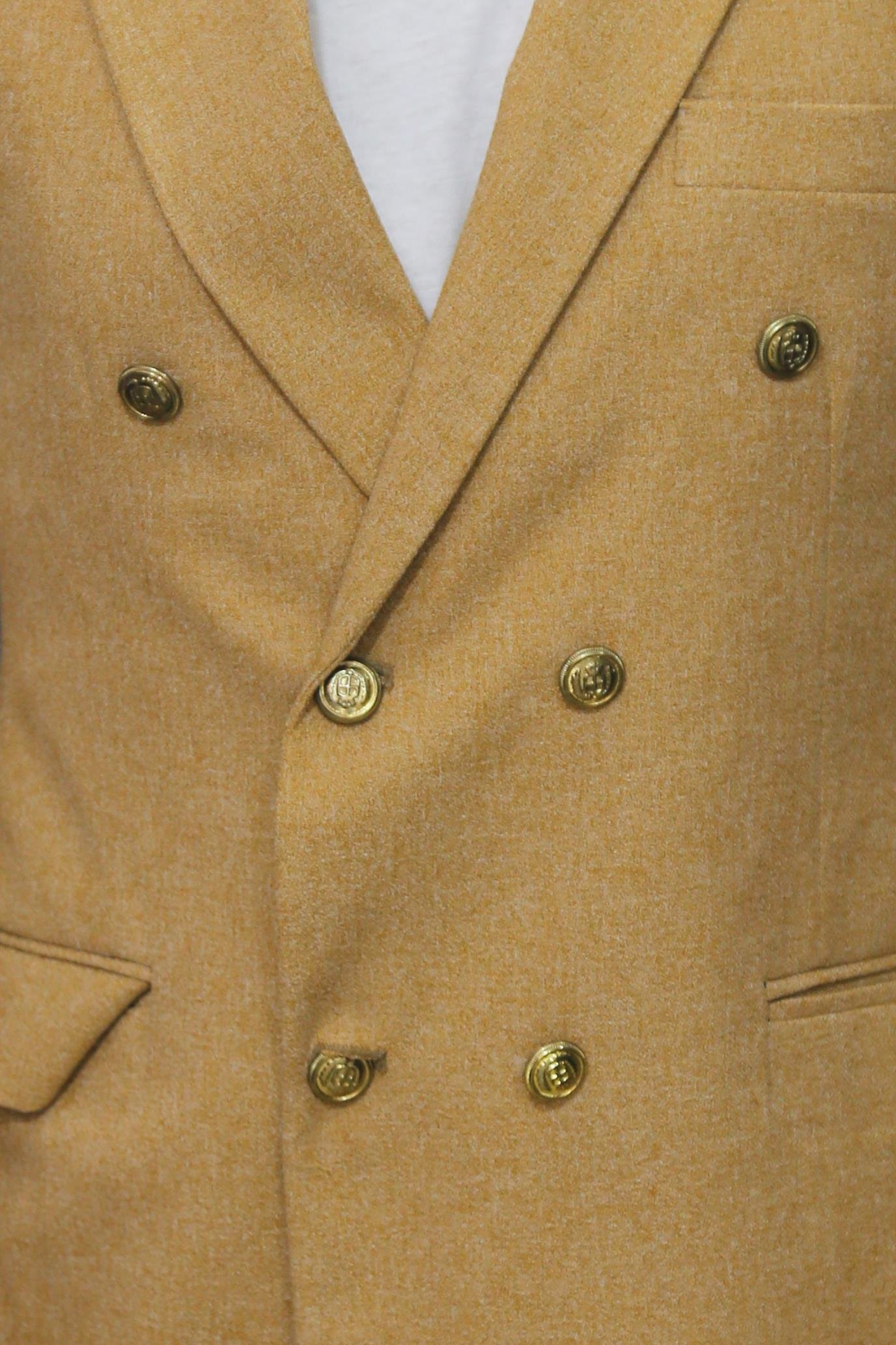 Bej Kruvaze Blazer Ceket