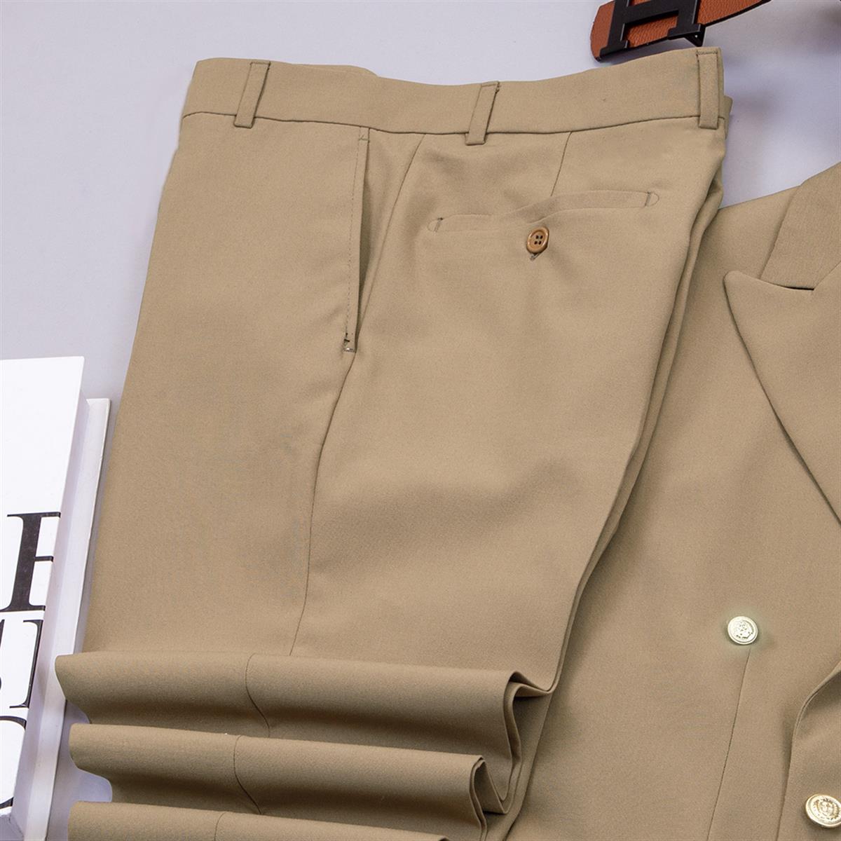 Bej Kruvaze Takım Elbise Kombini