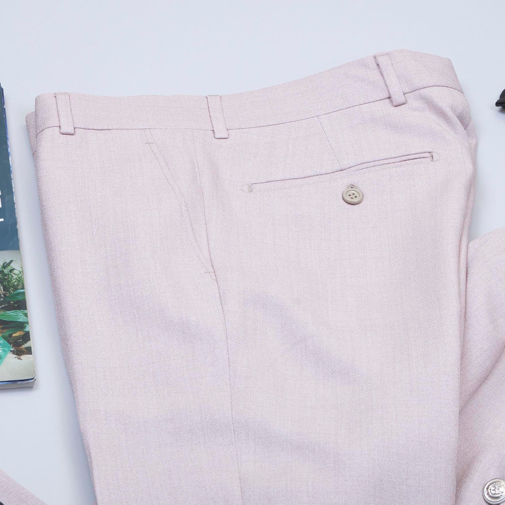 Bej Kruvaze Takım Elbise Kombini