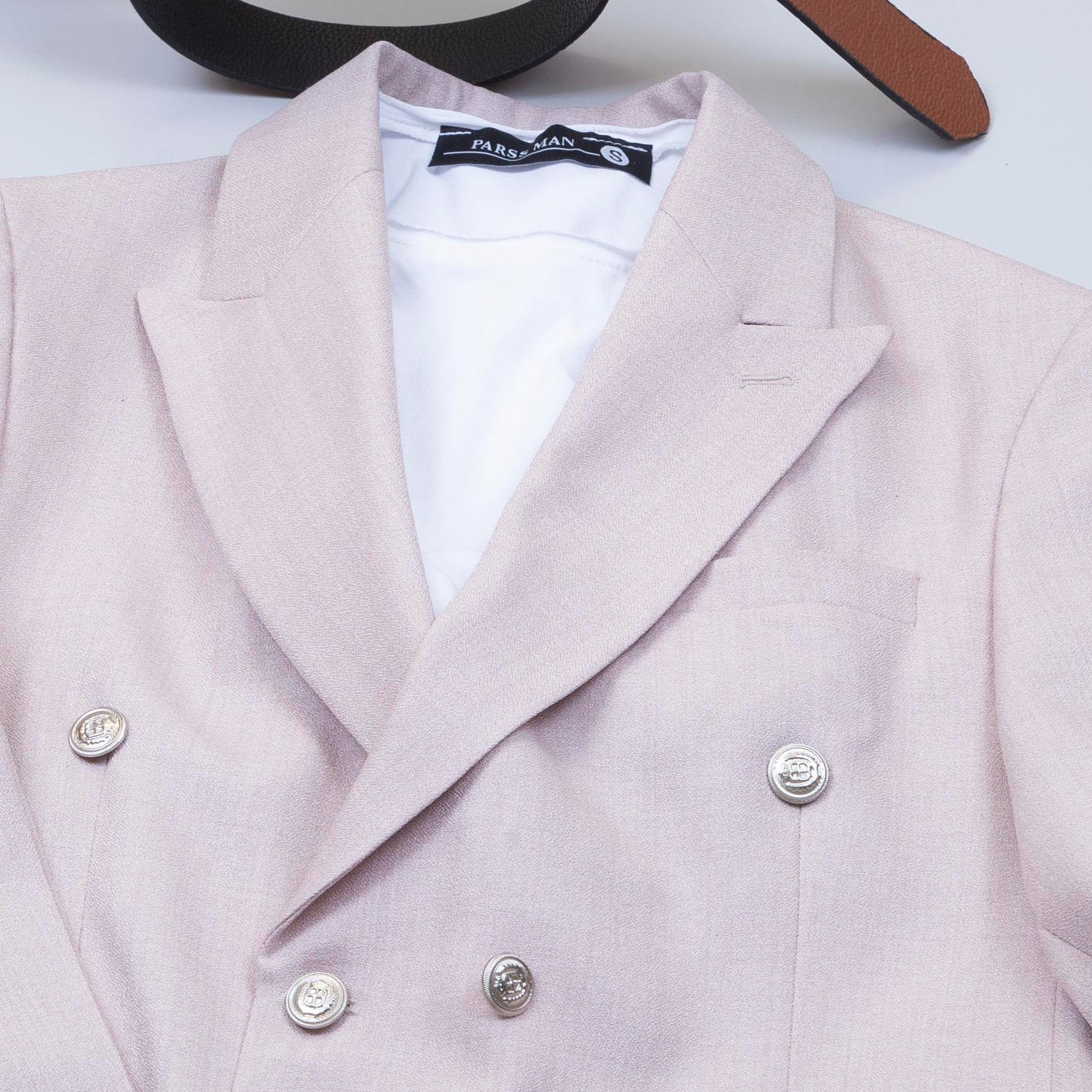 Bej Kruvaze Takım Elbise Kombini