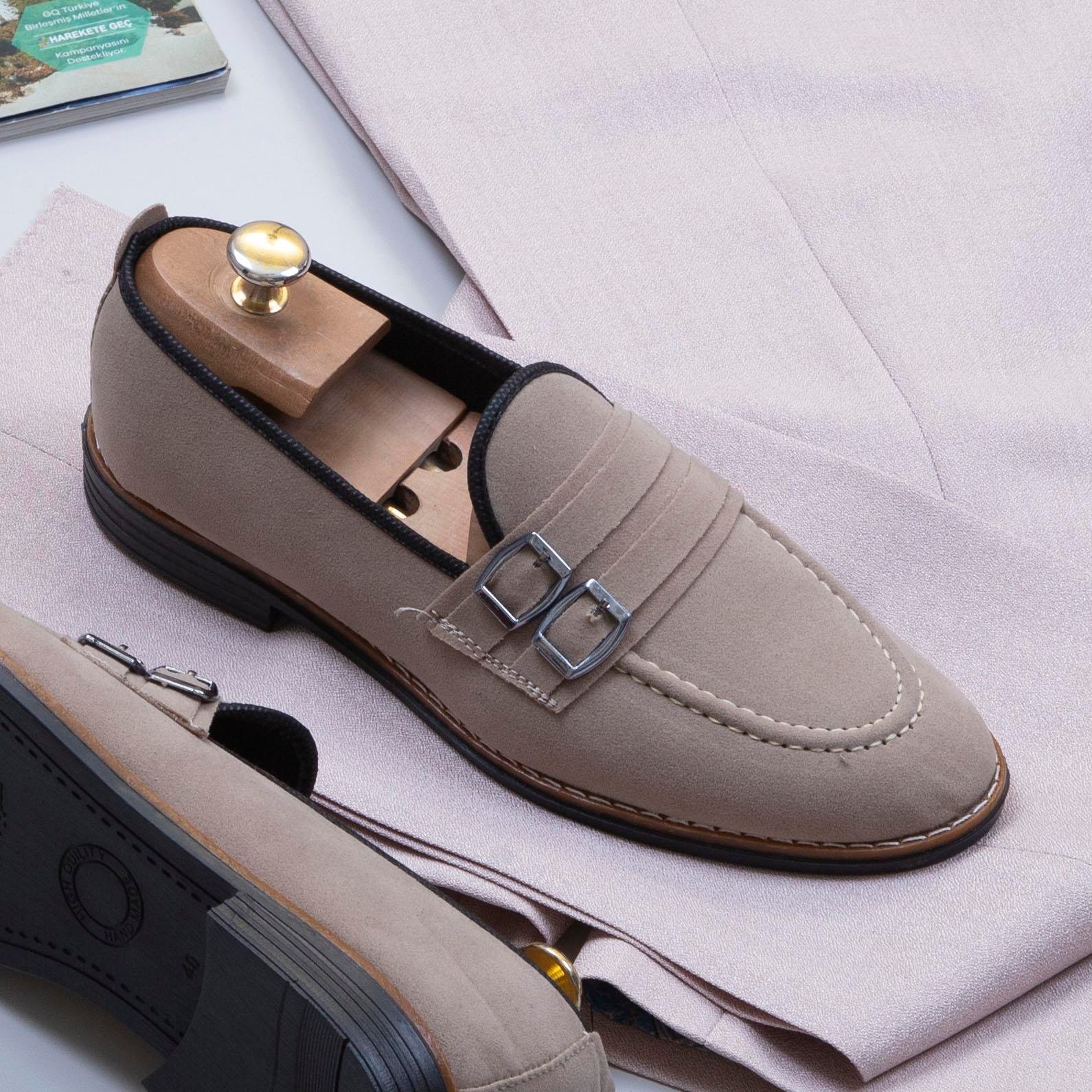 Bej Kruvaze Takım Elbise Kombini