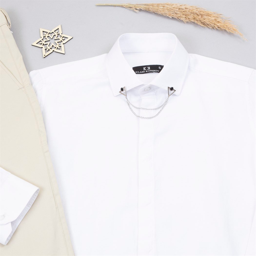 Bej Kumaş Pantolon Gömlek Ayakkabı Kombin