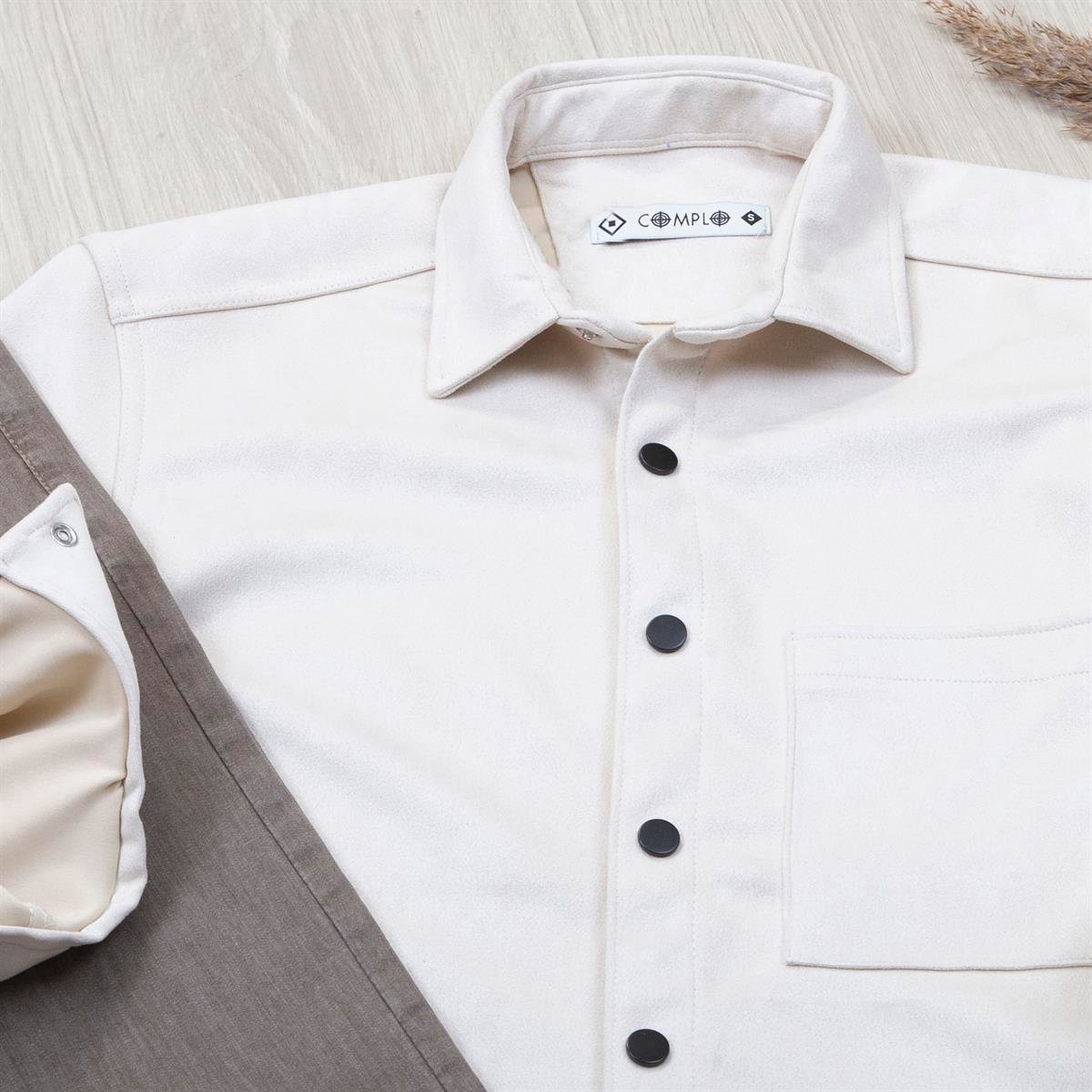 Bej Nubuk Gömlek Pantolon Ayakkabı Kombin