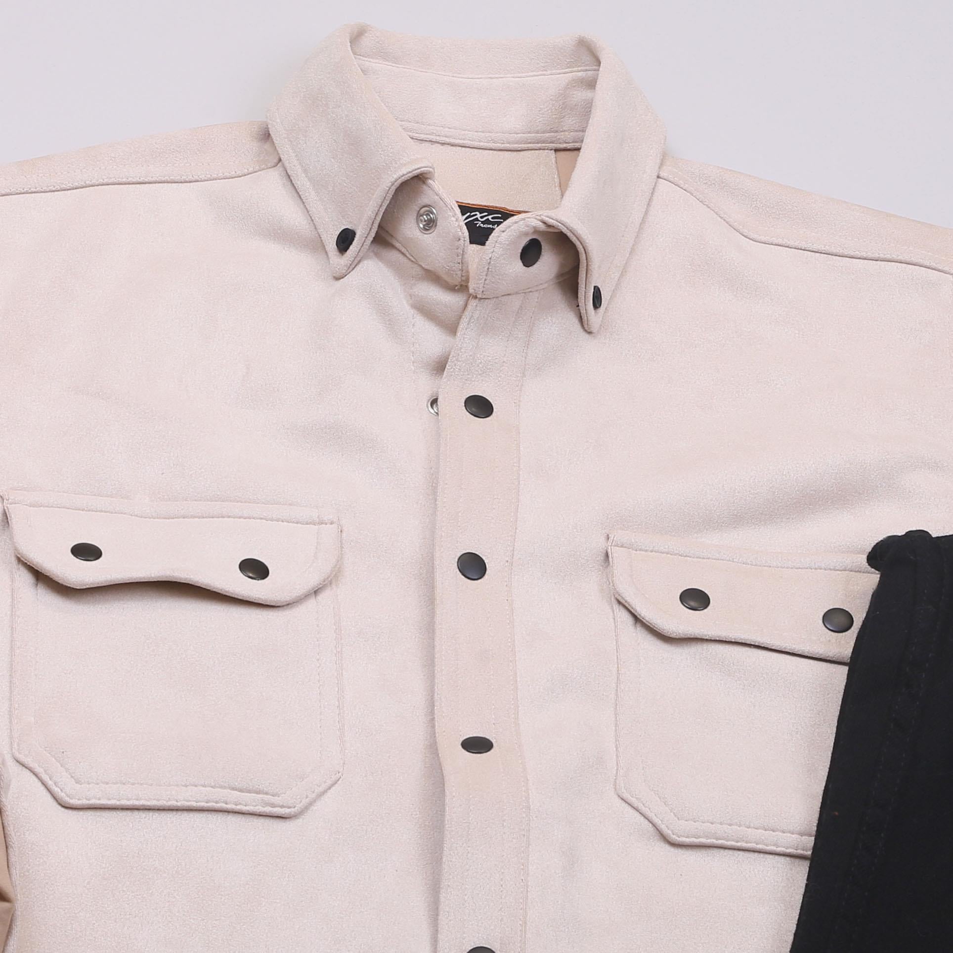 Bej Nubuk Gömlek Pantolon Ayakkabı Kombin