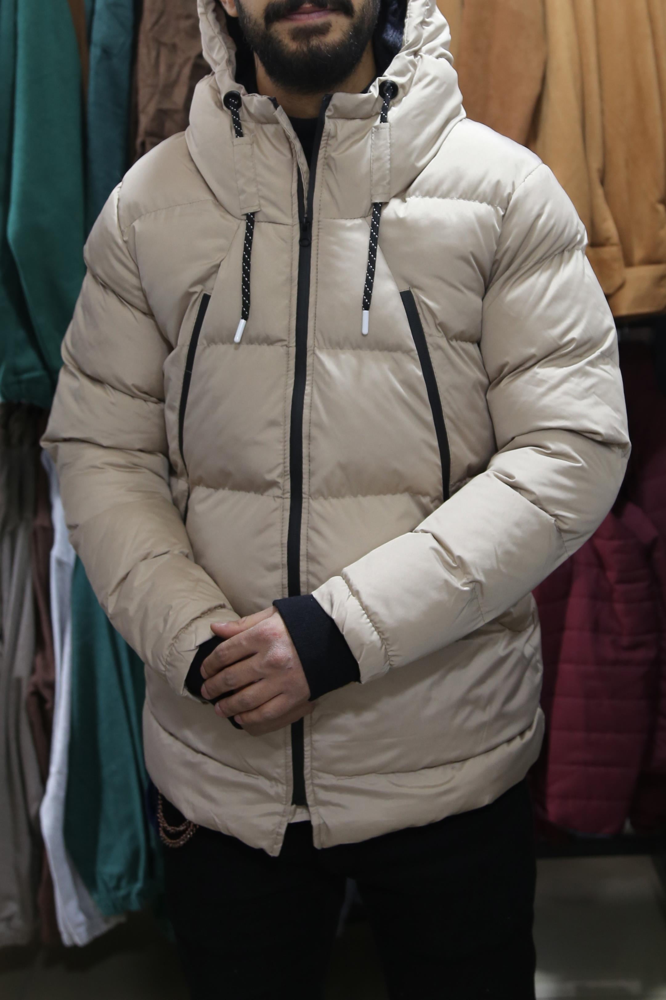 Bej Şişme Mont