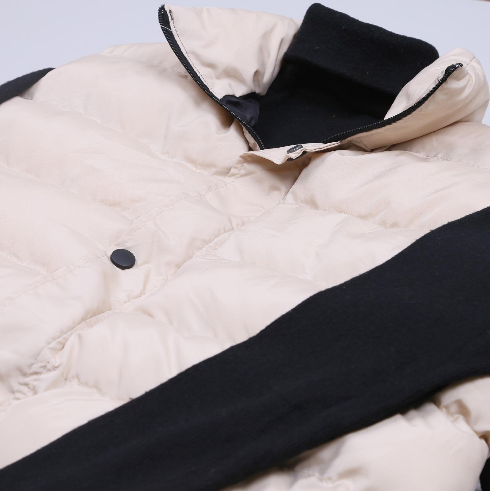 Bej Şişme Yelek Kazak Pantolo Ayakkabı Kombin