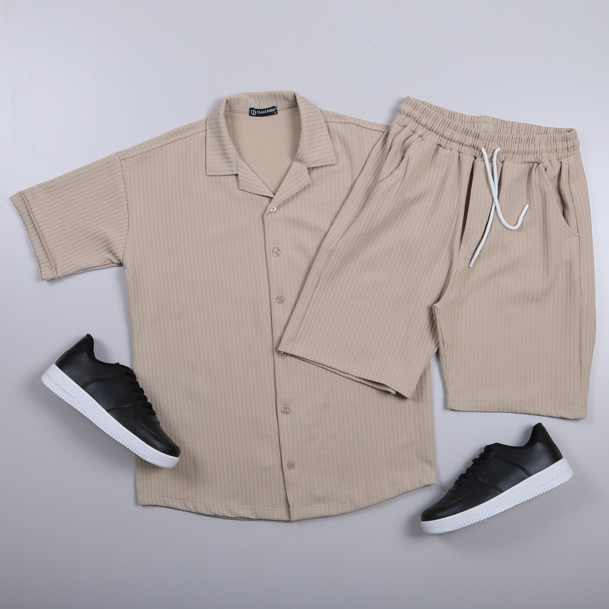 Bej Spor Takım Ayakkabı Kombin