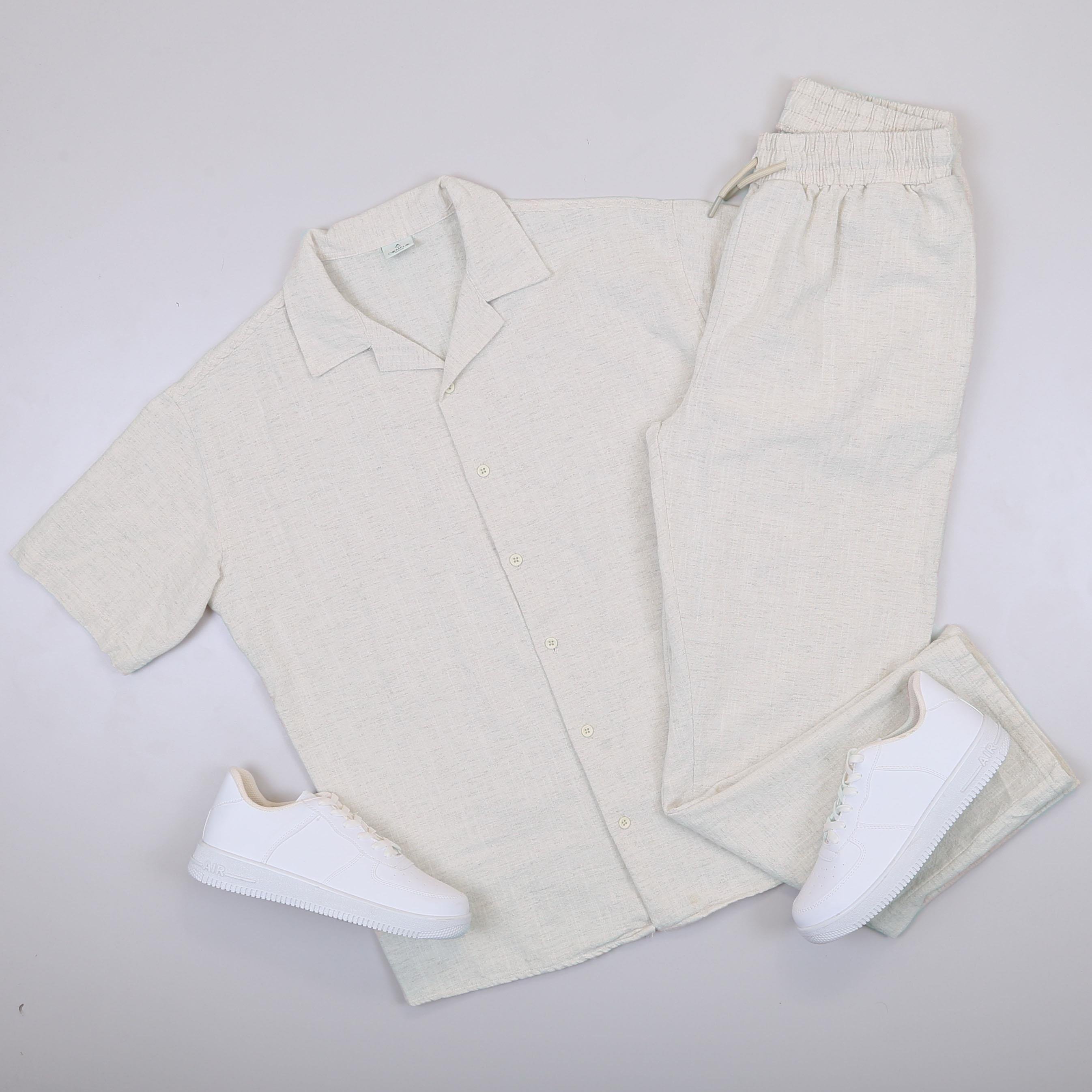 Bej Spor Takım Ayakkabı Kombin