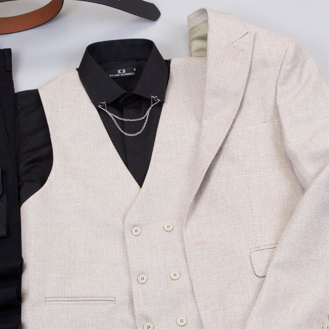 Bej Takım Elbise Kombin