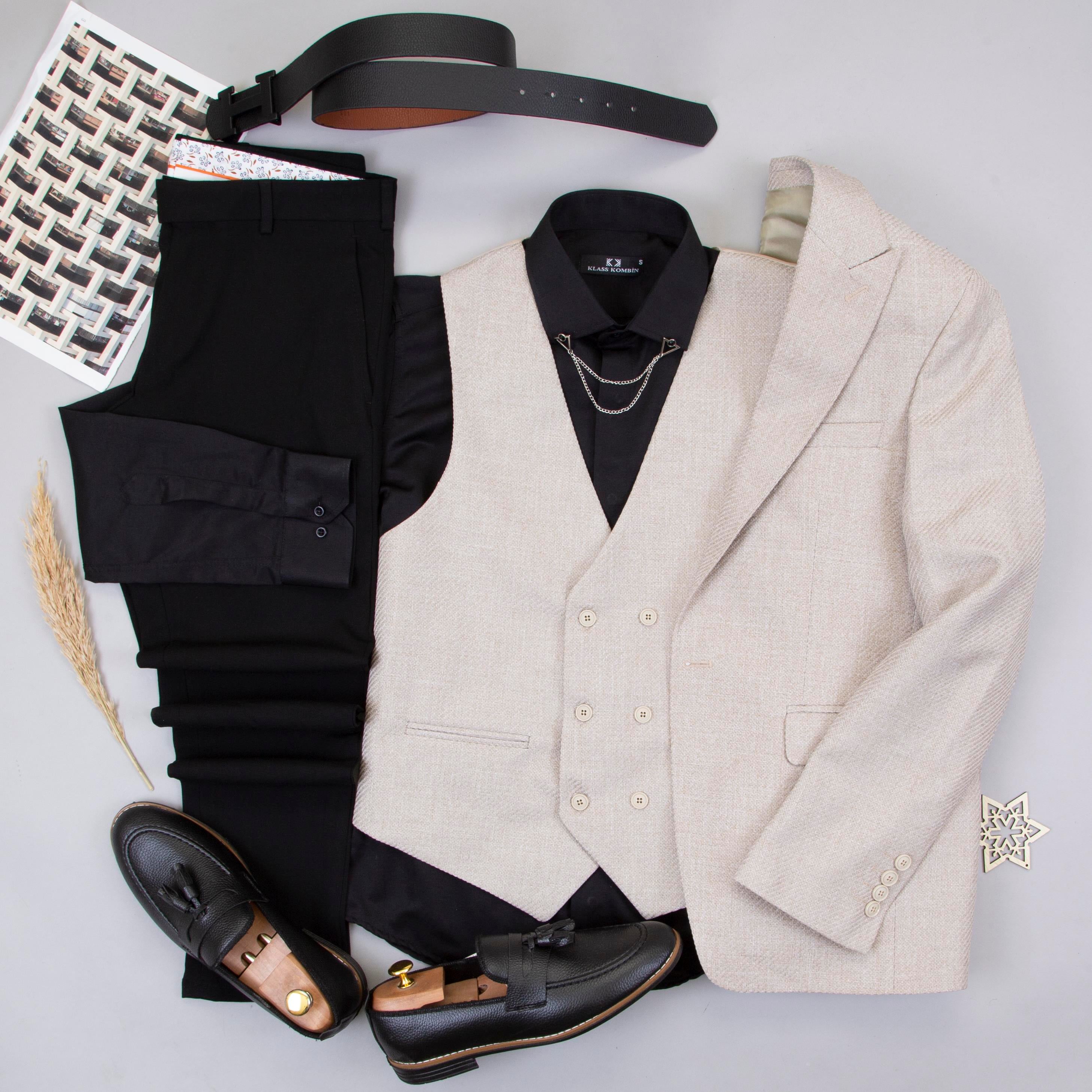 Bej Takım Elbise Kombini