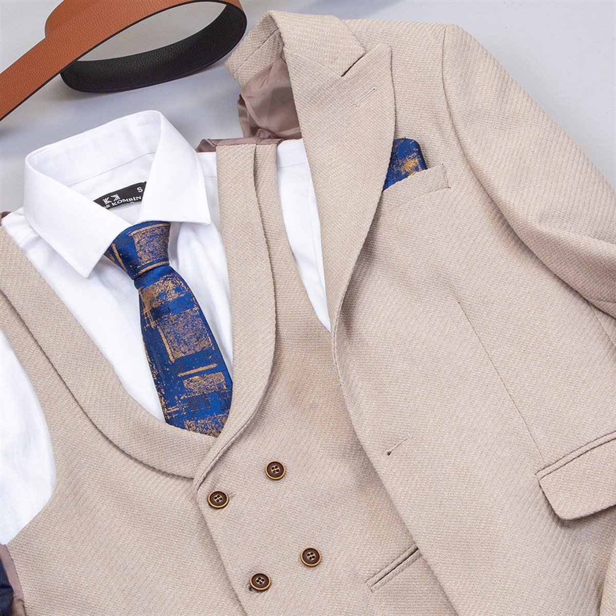 Bej Takım Elbise Kombini