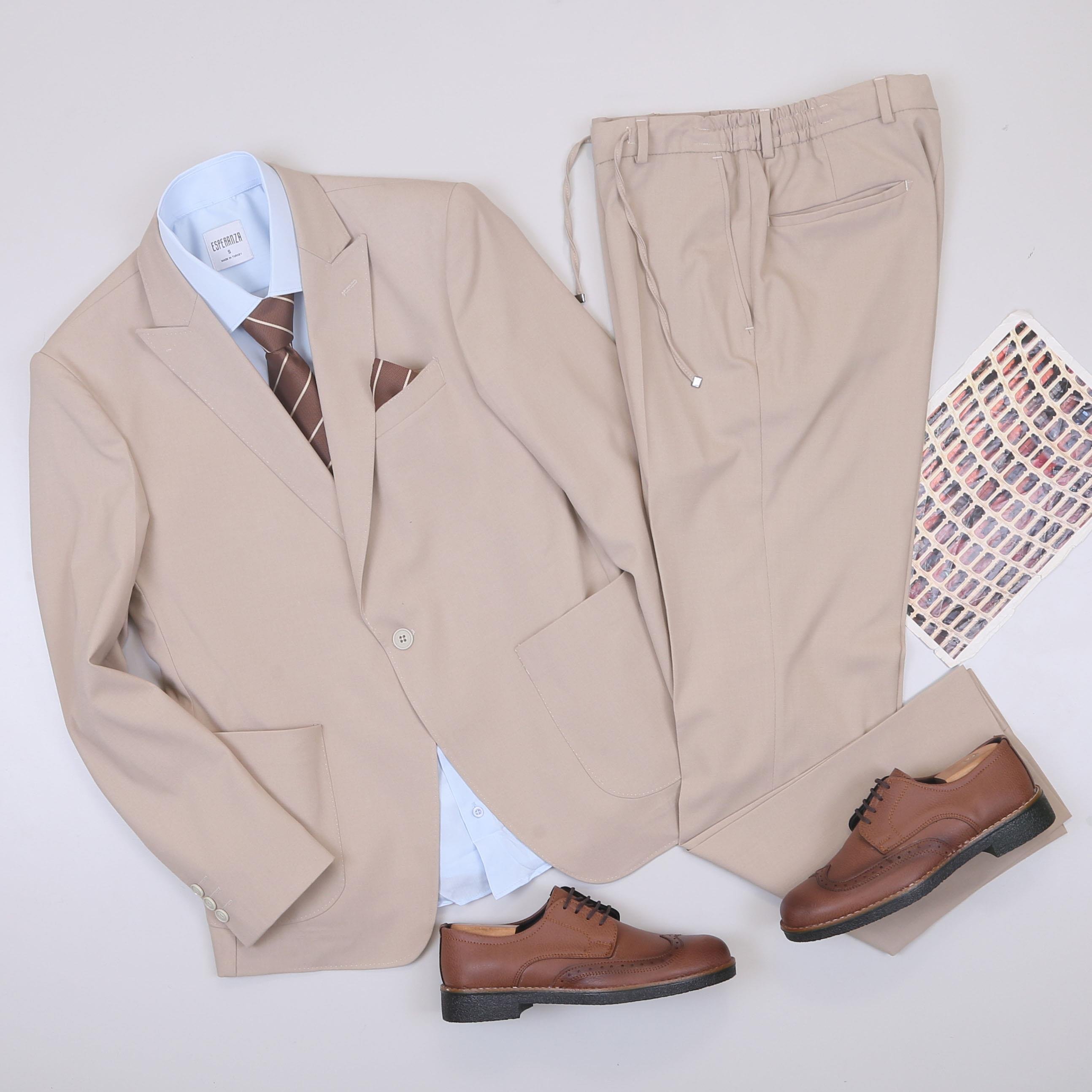 Bej Takım Elbise Kombini