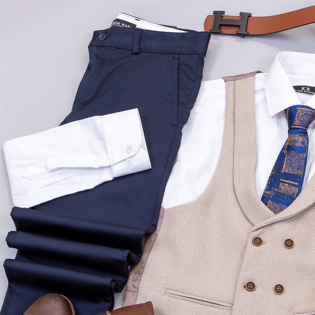 Bej Takım Elbise Kombini