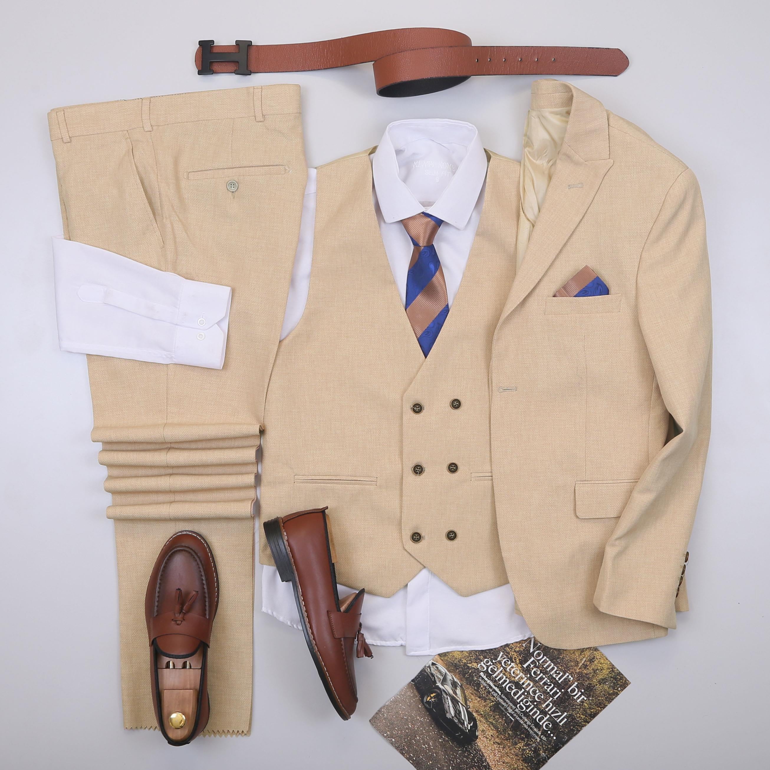 Bej Takım Elbise Kombini