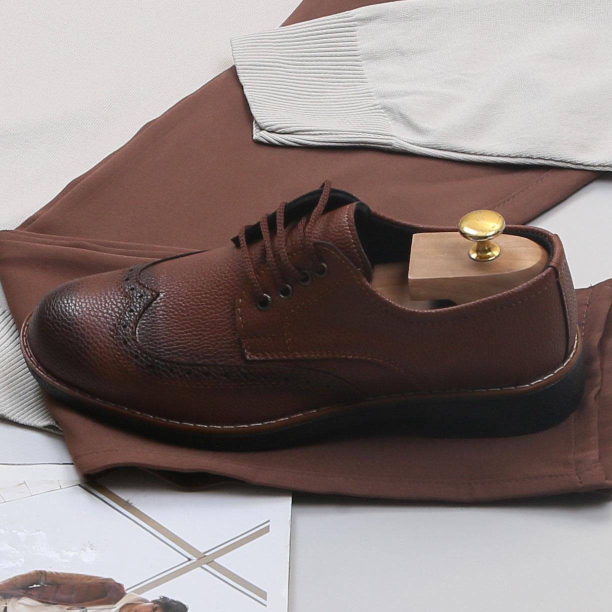 Bej Triko Polo Yaka Pantolon Ayakkabı Kombin