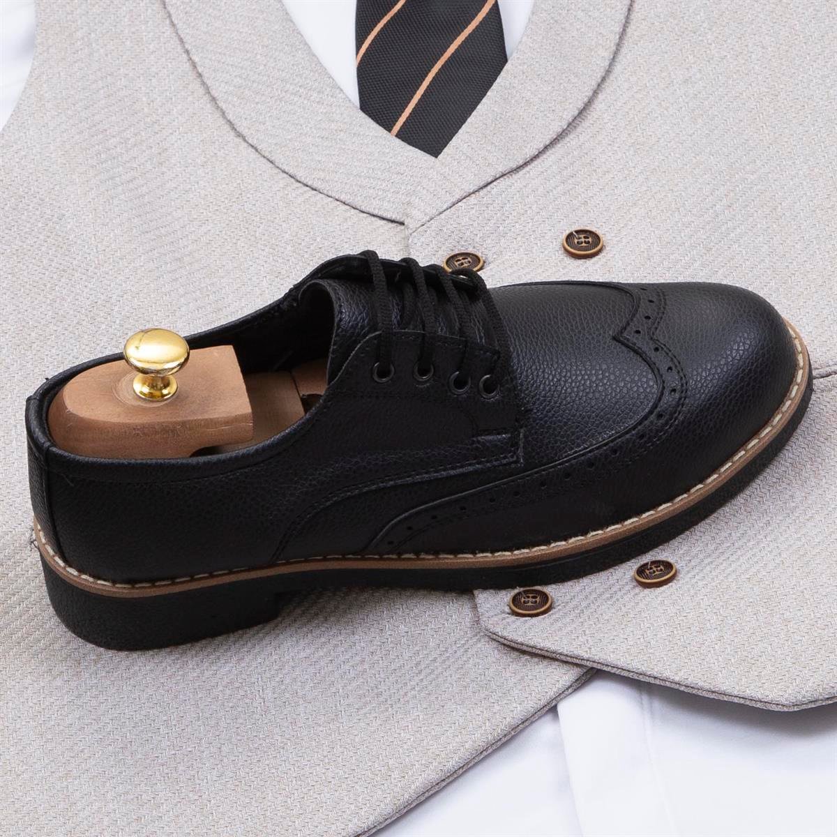 Bej Yelek Gömlek Pantolon Ayakkabı Kombin