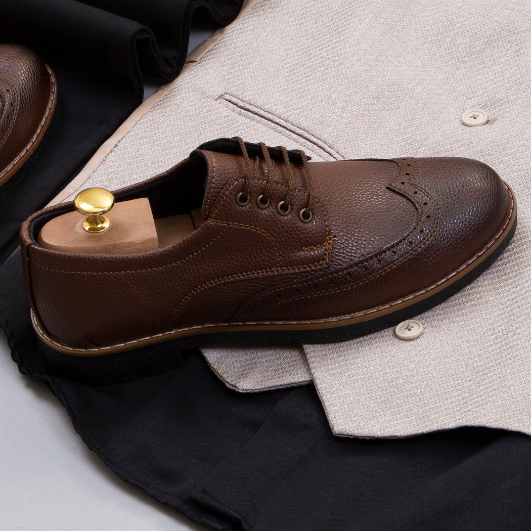 Bej Yelek Gömlek Pantolon Ayakkabı Kombin